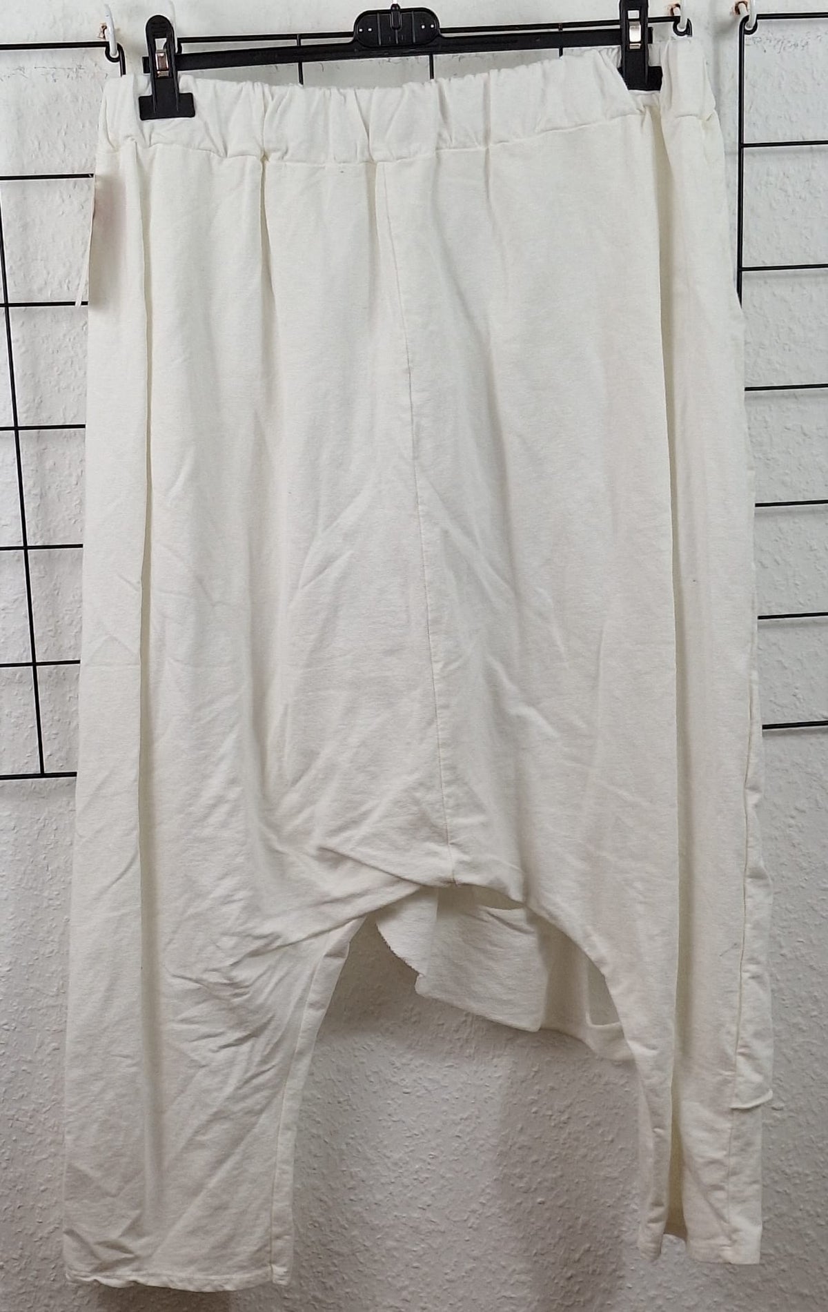 Damen Haremshose Oversize Boho mit Gitterdesign – Baumwolle Baggy Hose Übergröße 48/50 bis 52/54 – 7 Farben