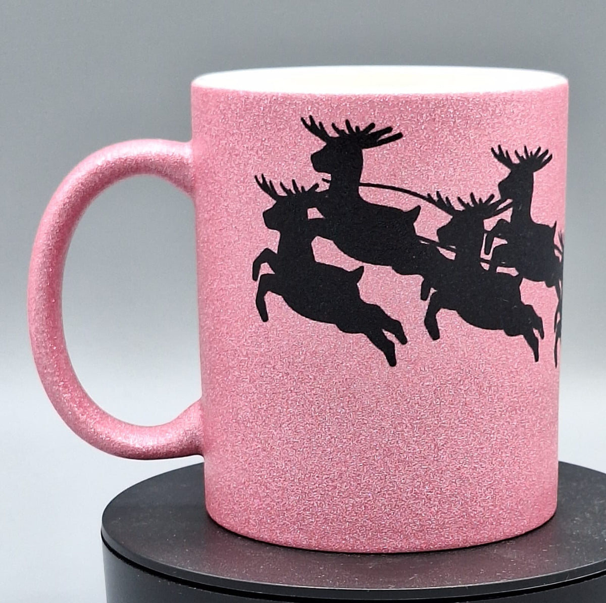 Tasse Glitzer Einfarbig "Weihnachtsmann"