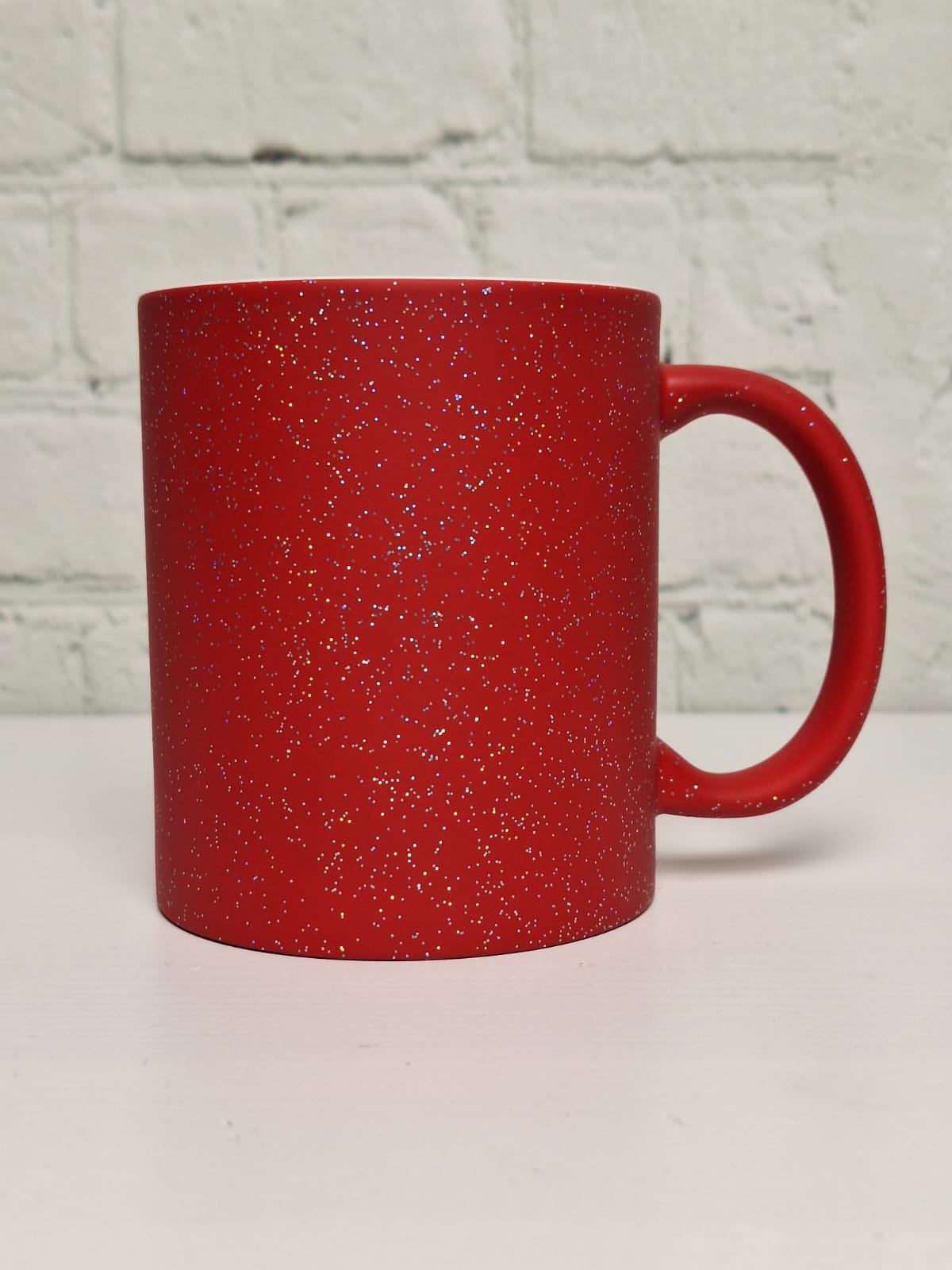 Glitzer-Zaubertasse „Wichtel-Strauß“ – Rot