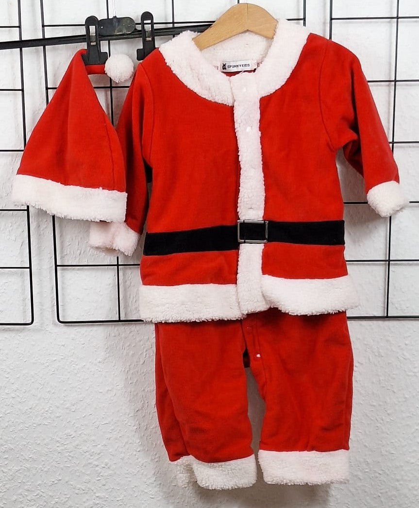 Baby Weihnachtsanzug mit Mütze