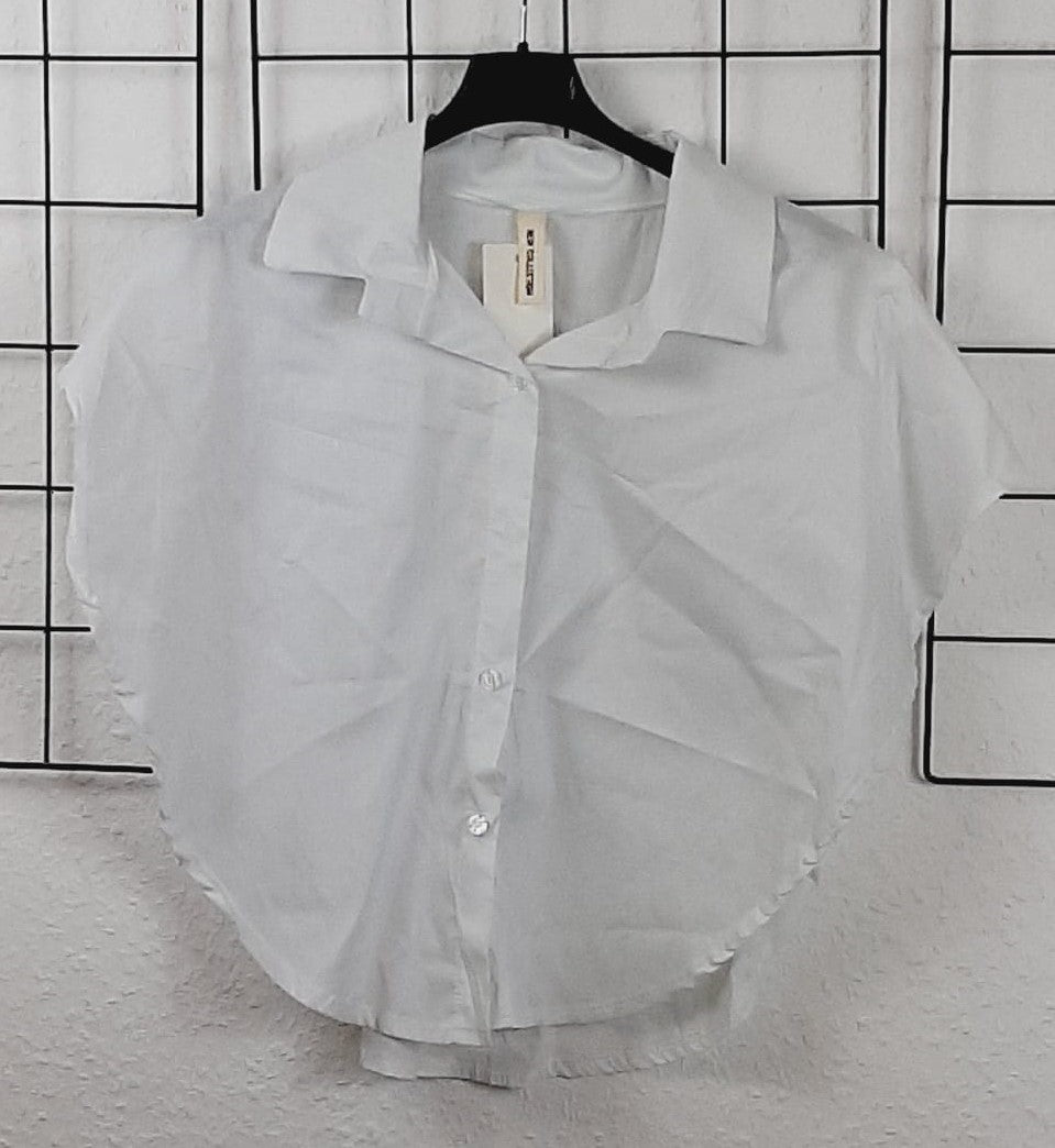 „Weißer Bluseneinsatz One Size für Damen – praktische Blusenoptik ohne Lagenlook, ideal für Pullover oder Cardigans“