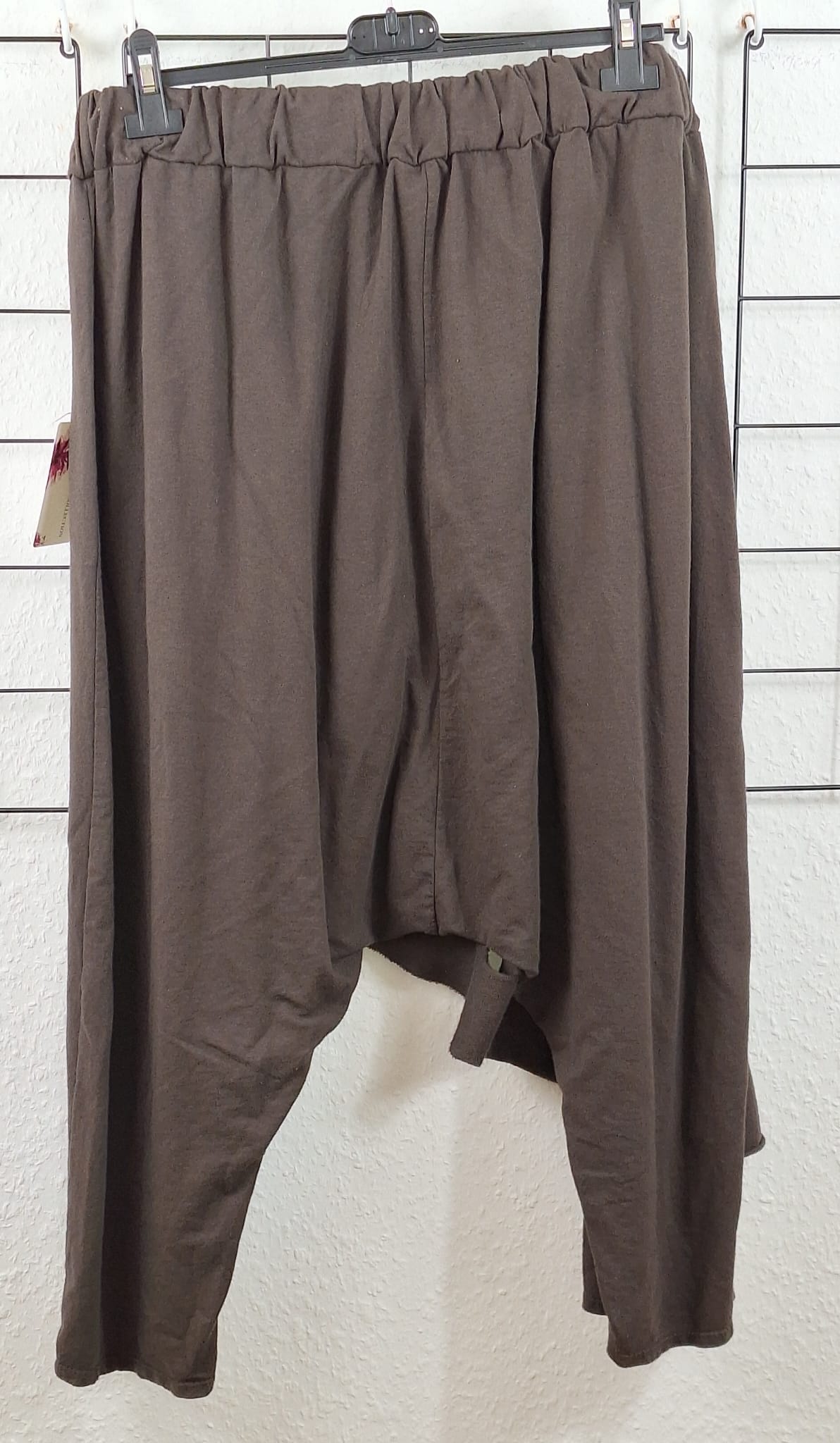 Damen Haremshose Oversize Boho mit Gitterdesign – Baumwolle Baggy Hose Übergröße 48/50 bis 52/54 – 7 Farben