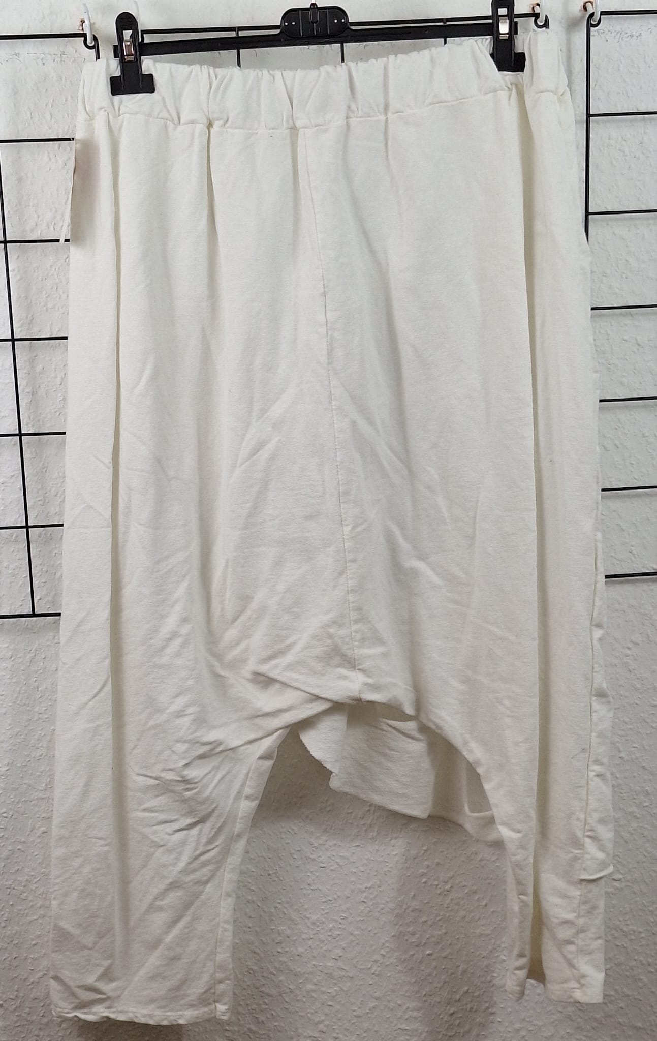 Damen Haremshose Oversize Boho mit Gitterdesign – Baumwolle Baggy Hose Übergröße 48/50 bis 52/54 – 7 Farben