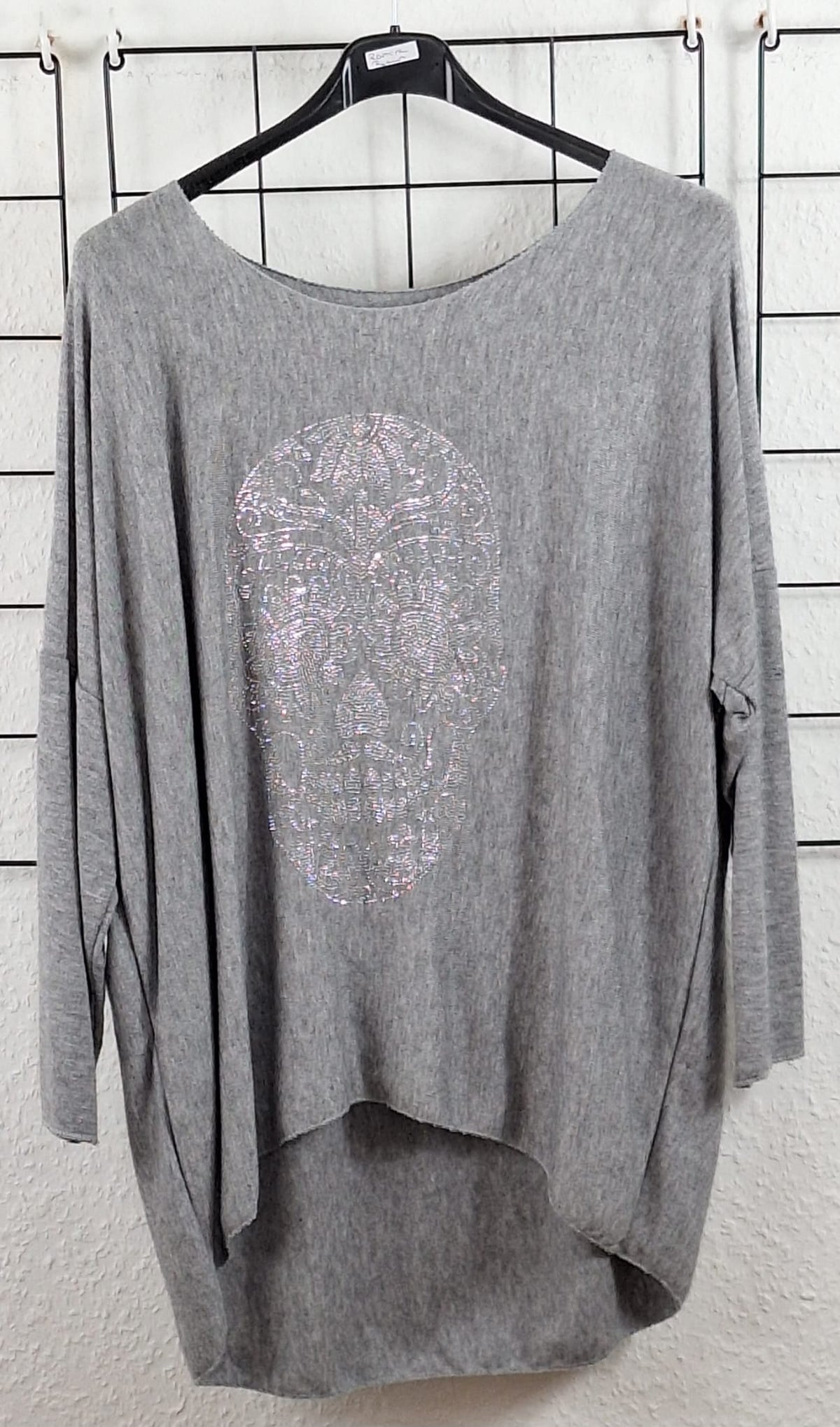 Feinstrick Langarmshirt "Totenkopf"