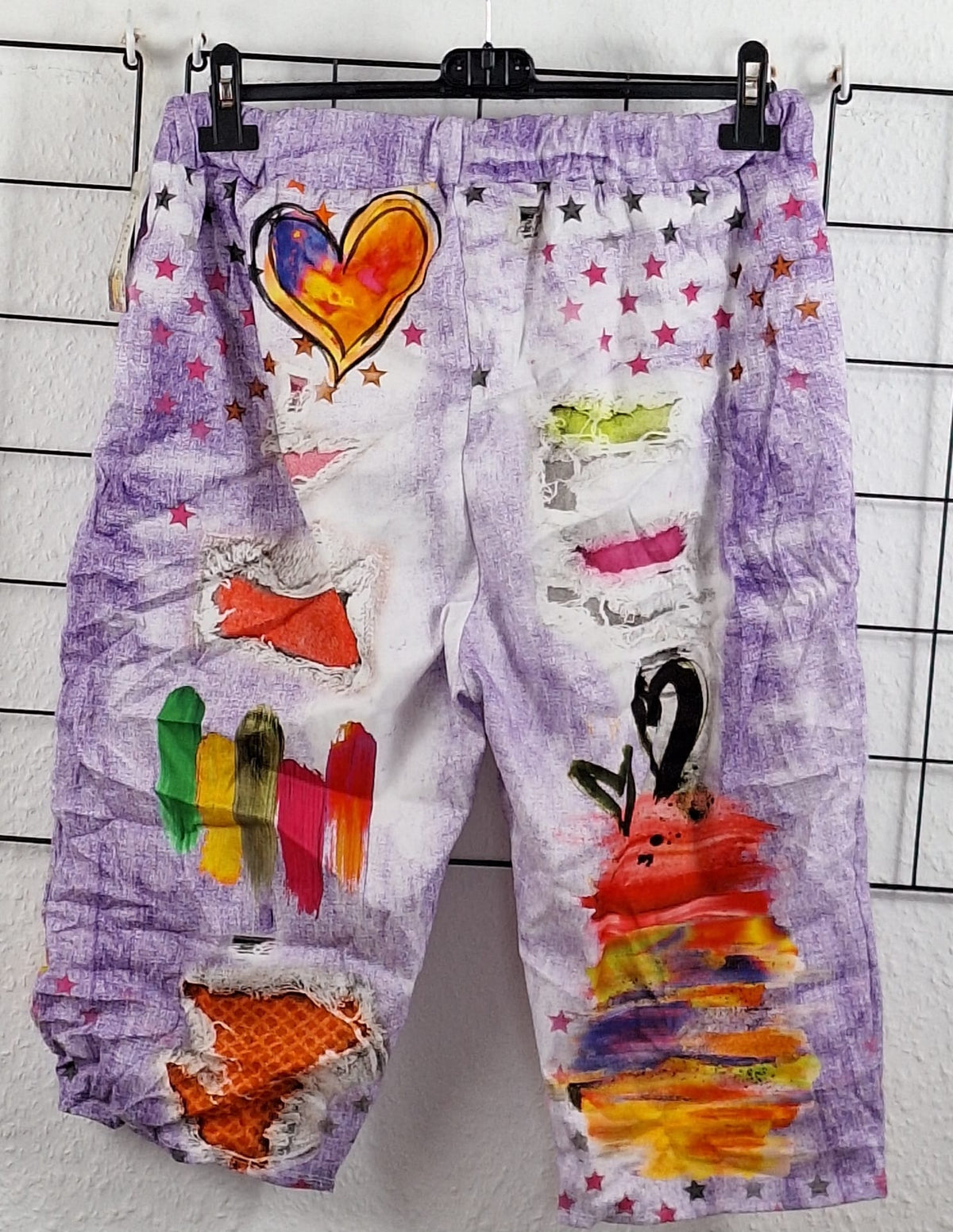 Bunte Damen-Jeansoptik-Shorts im Urban-Style