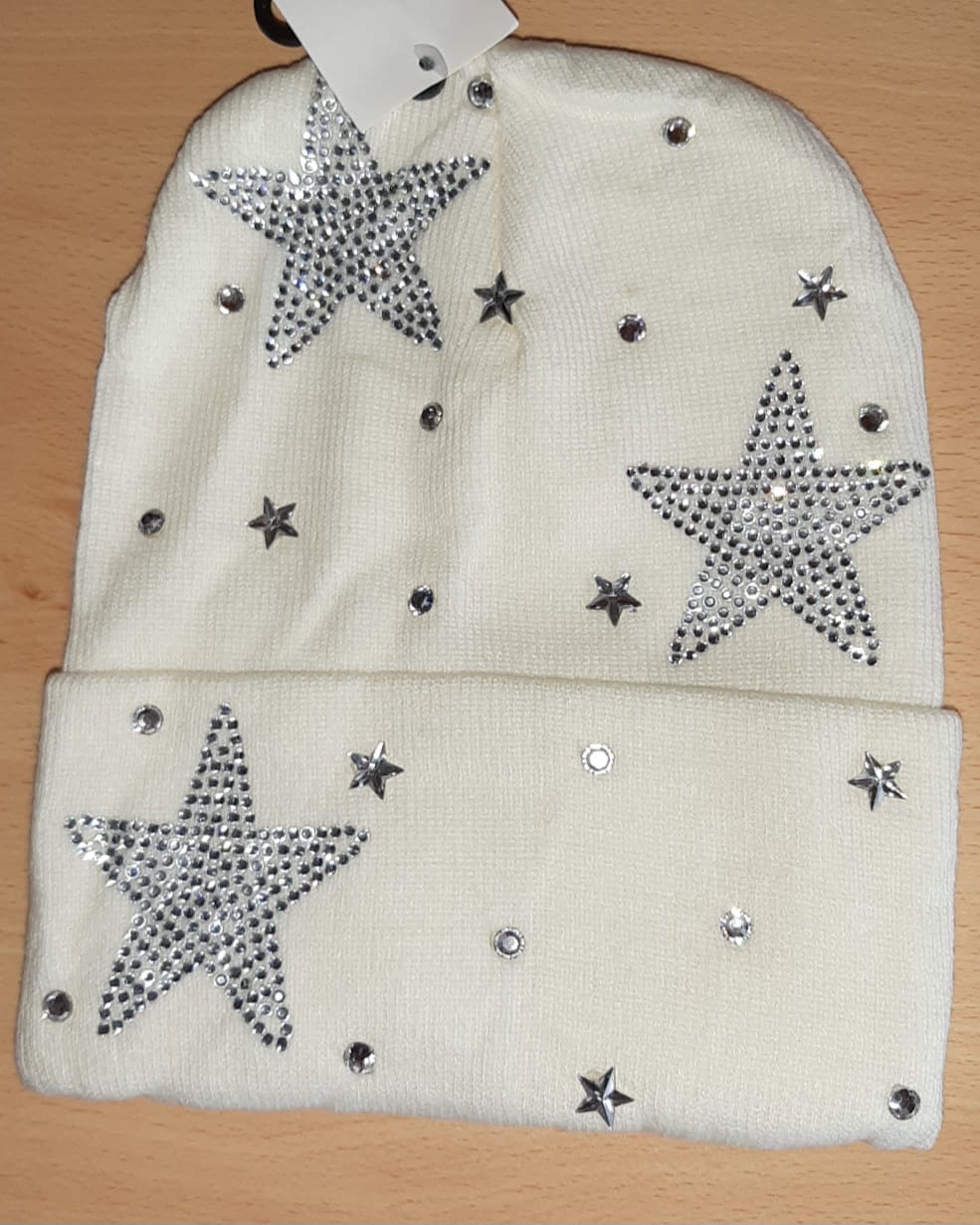 Warme Mütze "Sterne"