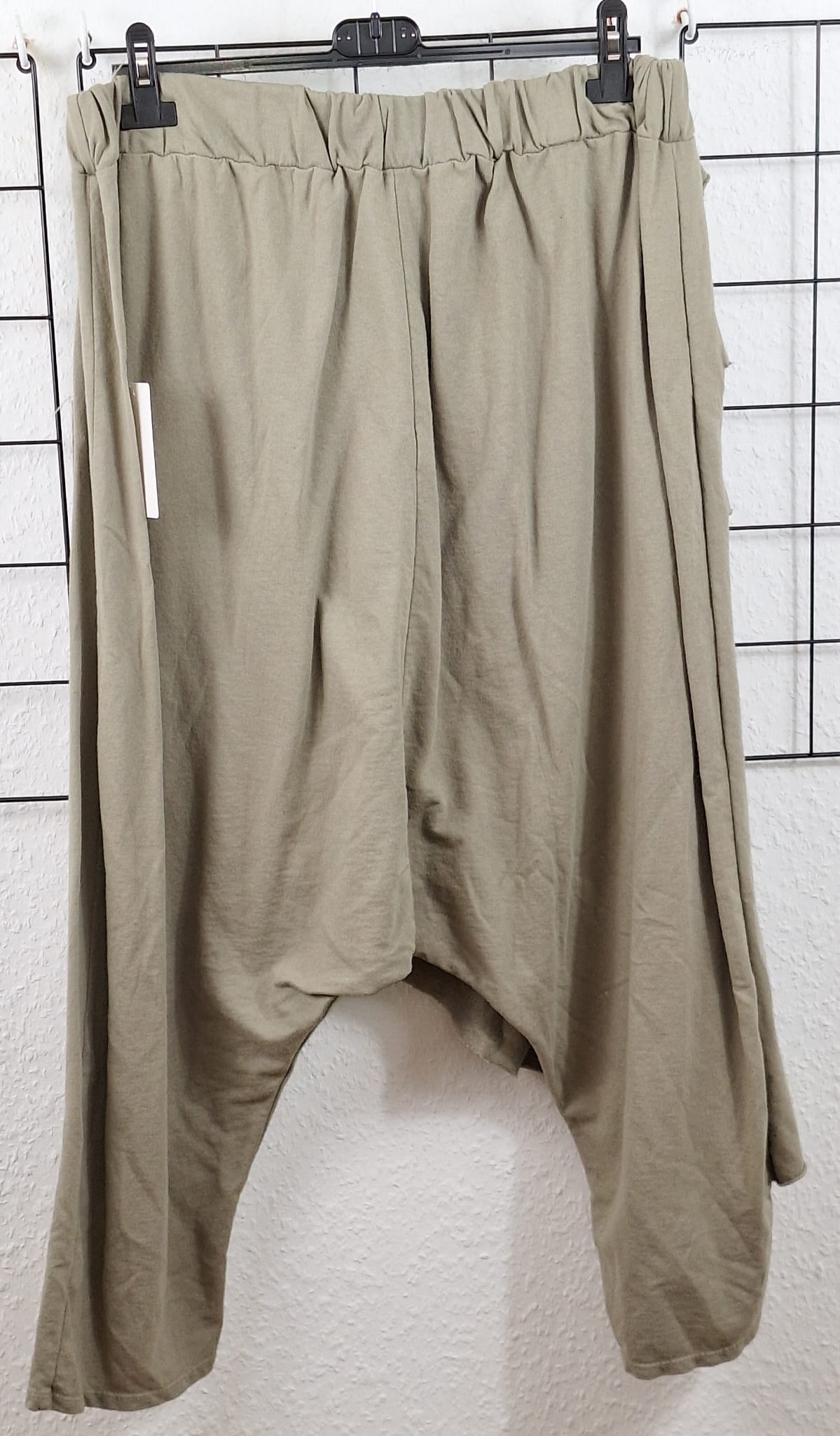Damen Haremshose Oversize Boho mit Gitterdesign – Baumwolle Baggy Hose Übergröße 48/50 bis 52/54 – 7 Farben