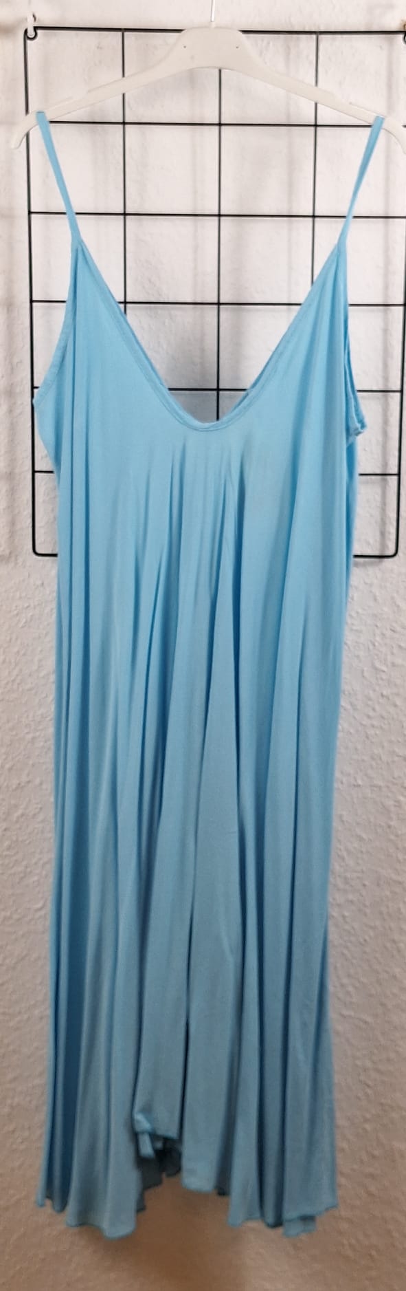 Maxikleid aus 100 % Viskose – Sommerkleid mit Spaghettiträgern | AA 38–65 cm | Länge 118 cm | Passend von Gr. 48/50 bis 54/56