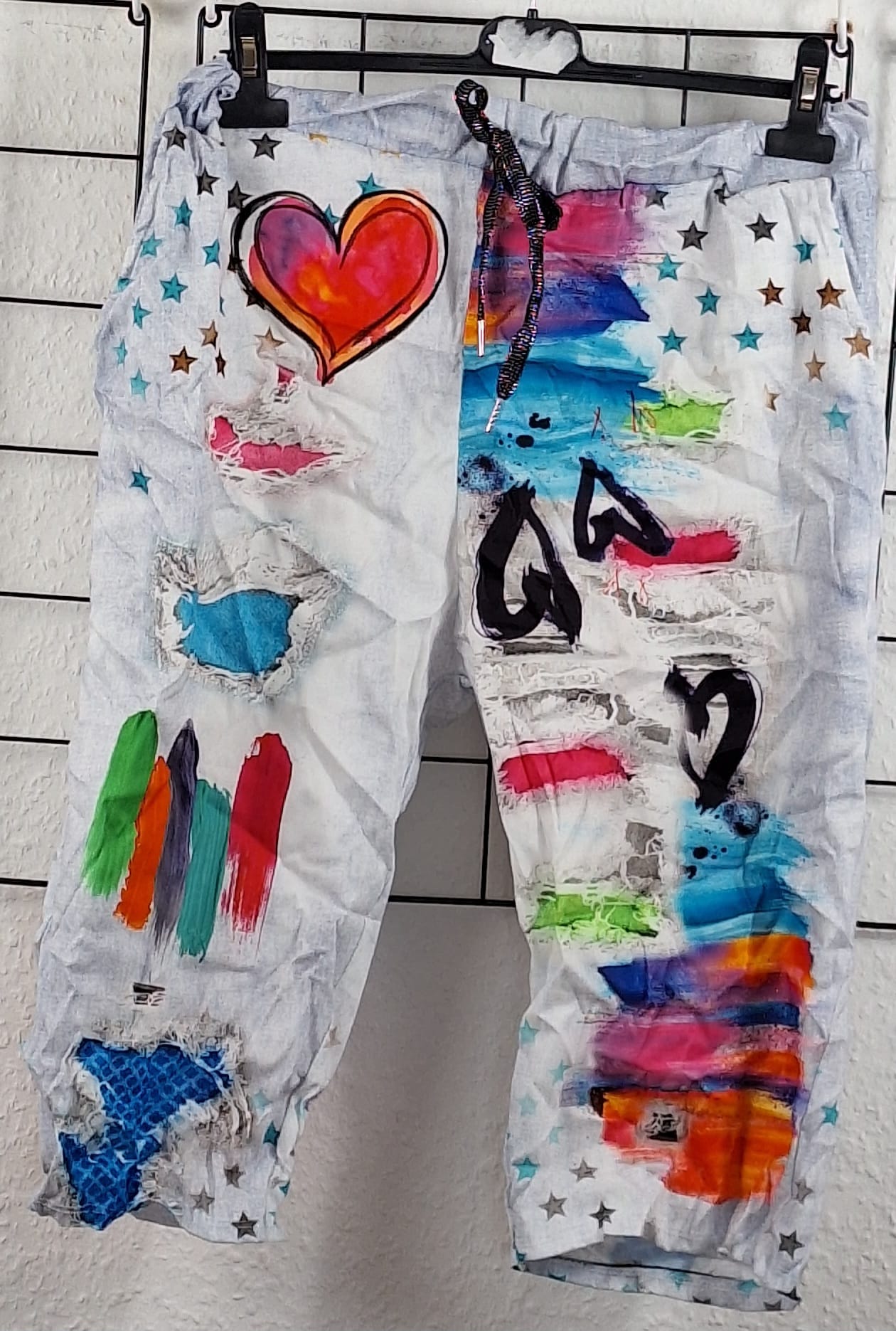 Bunte Damen-Jeansoptik-Shorts im Urban-Style