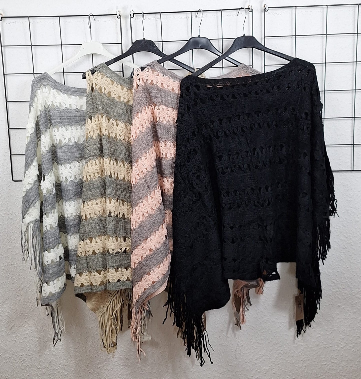 Grobstrick Poncho/Überwurf
