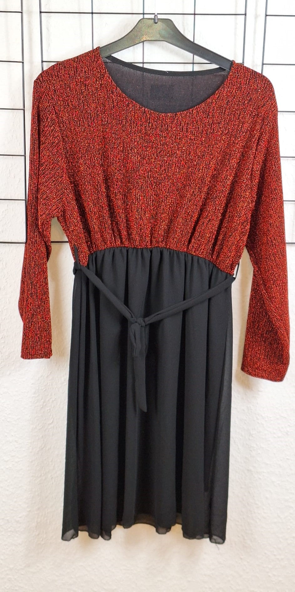 Langarm Glitzerkleid