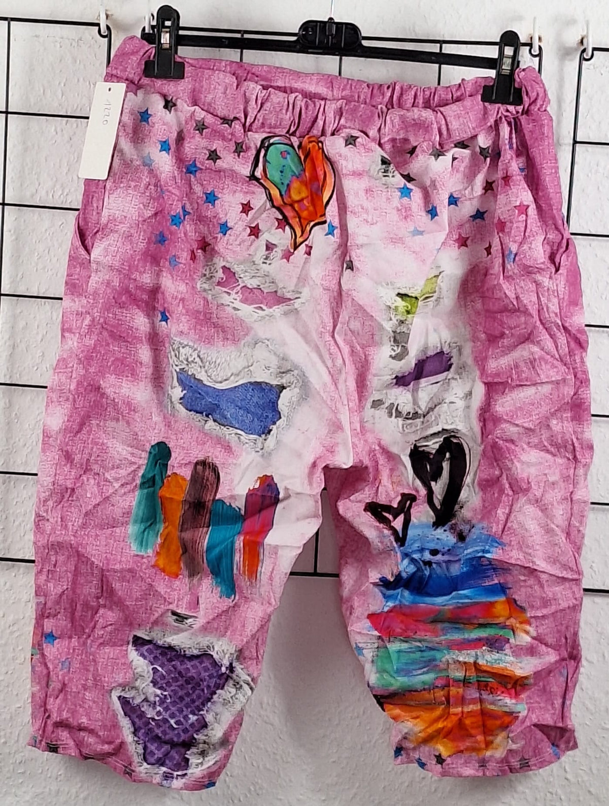Bunte Damen-Jeansoptik-Shorts im Urban-Style