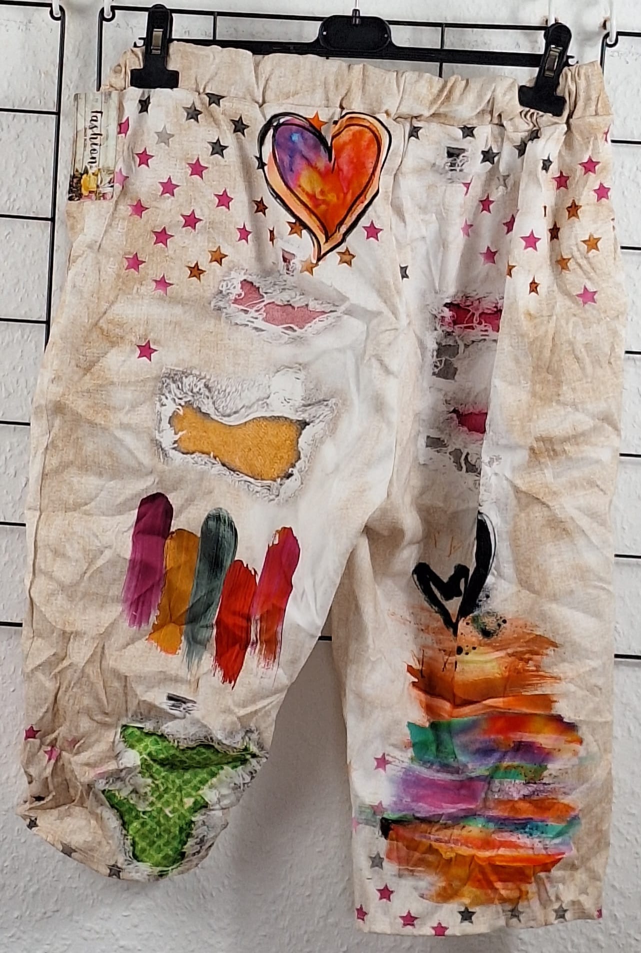 Bunte Damen-Jeansoptik-Shorts im Urban-Style