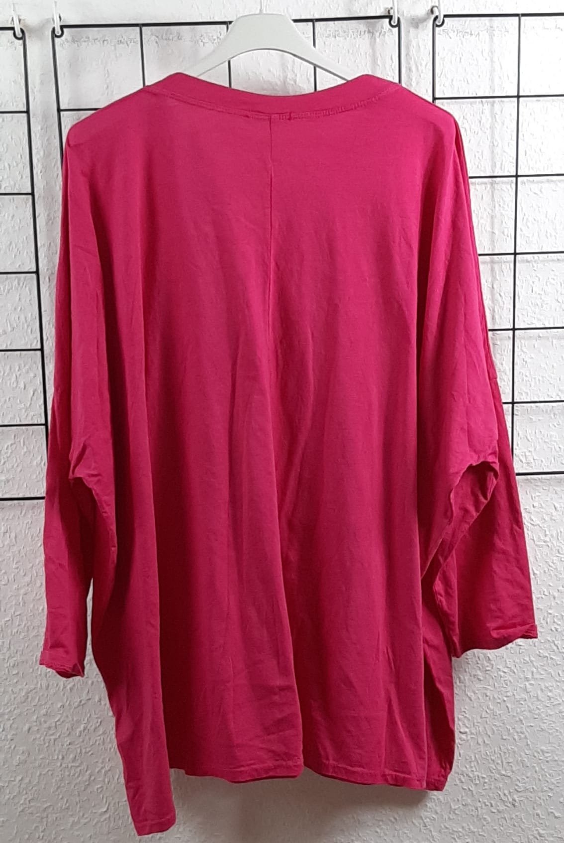 Oversize Langarmshirt Damen „New Positive Style" | Gr. 48/50-52/54 | Made in Italy