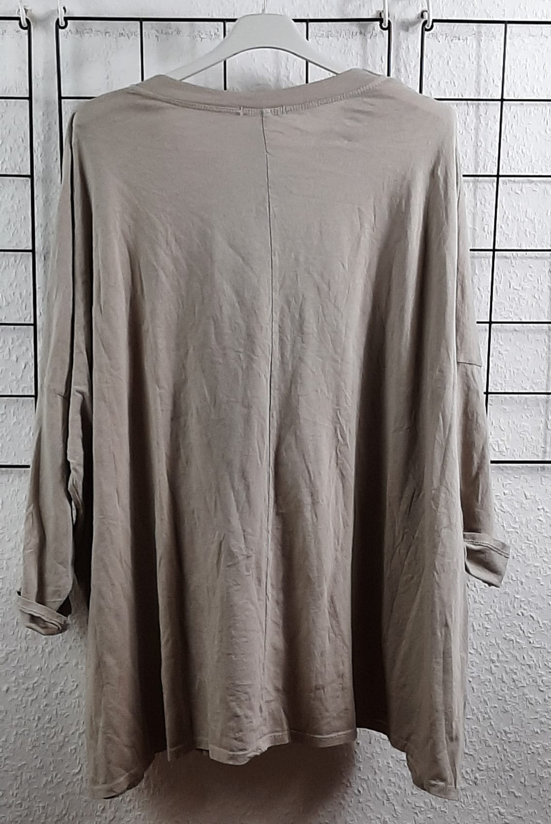 Oversize Langarmshirt Damen „New Positive Style" | Gr. 48/50-52/54 | Made in Italy