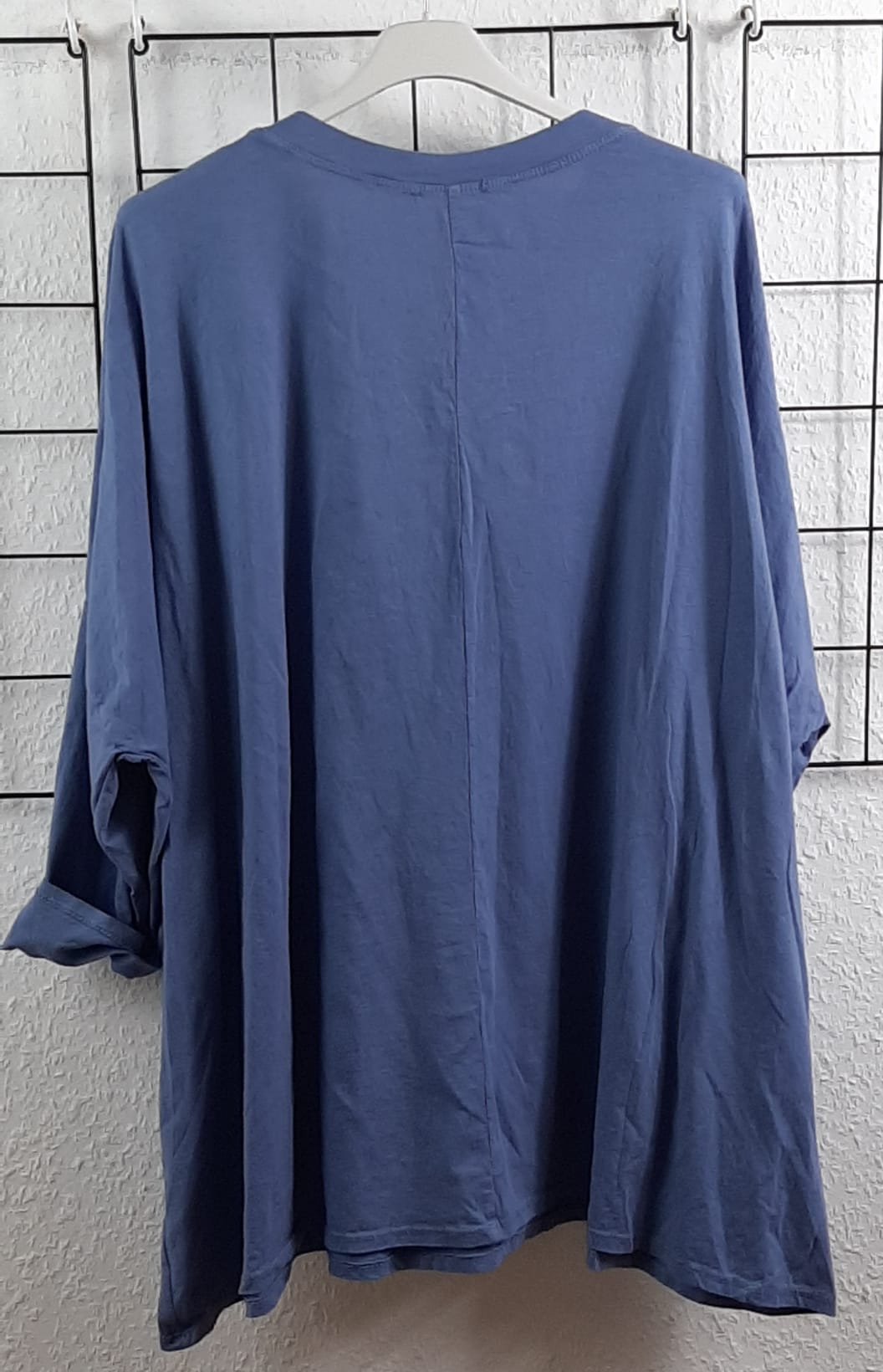 Oversize Langarmshirt Damen „New Positive Style" | Gr. 48/50-52/54 | Made in Italy