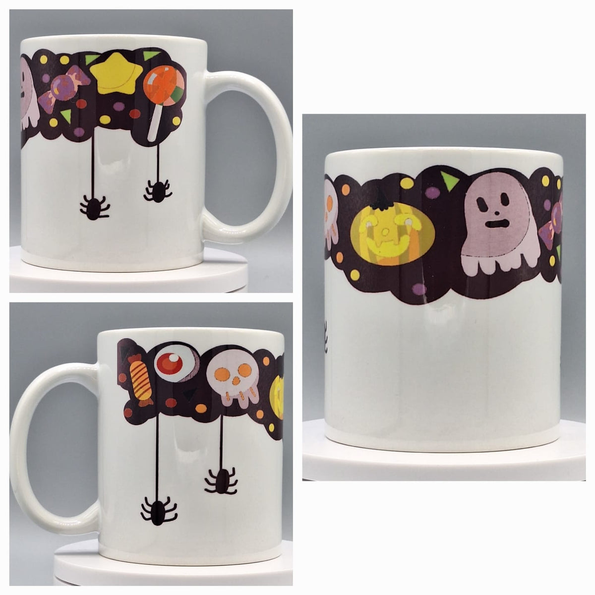 Halloween Candy Tasse – Geist und Kürbis Motiv