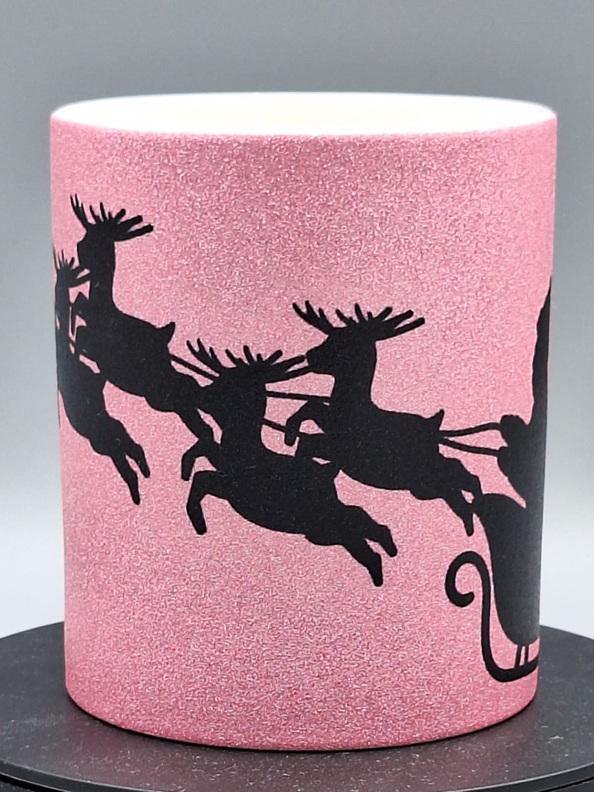 Tasse Glitzer Einfarbig "Weihnachtsmann"