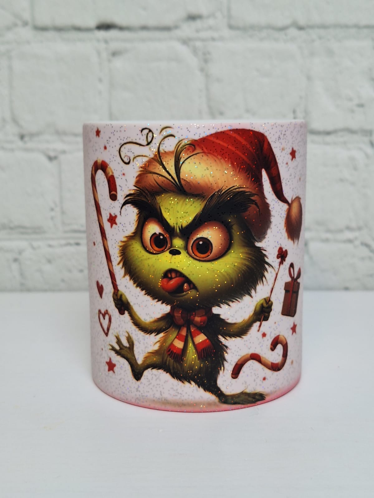 Glitzer-Zaubertasse „Kleiner Muffel“ – Rot
