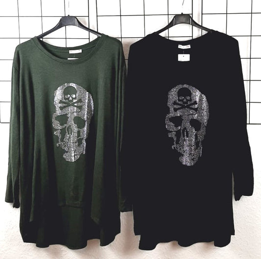 Feinstrick Pullover "Totenkopf"