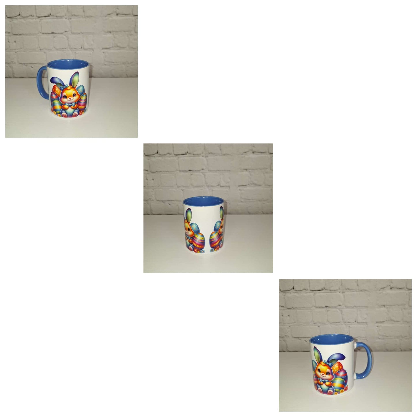 Oster Tasse Hase bunt – Keramikbecher mit Osterhasen Motiv – Kaffeetasse Geschenk zu Ostern