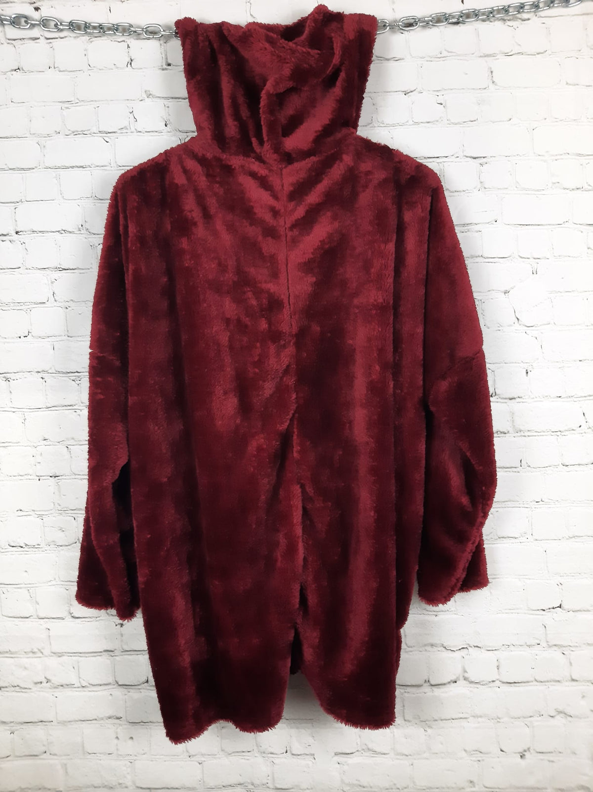 Oversize Teddy Hoodie  – flauschiger Kuschelpullover mit Kapuze – 44/46 - 50/52