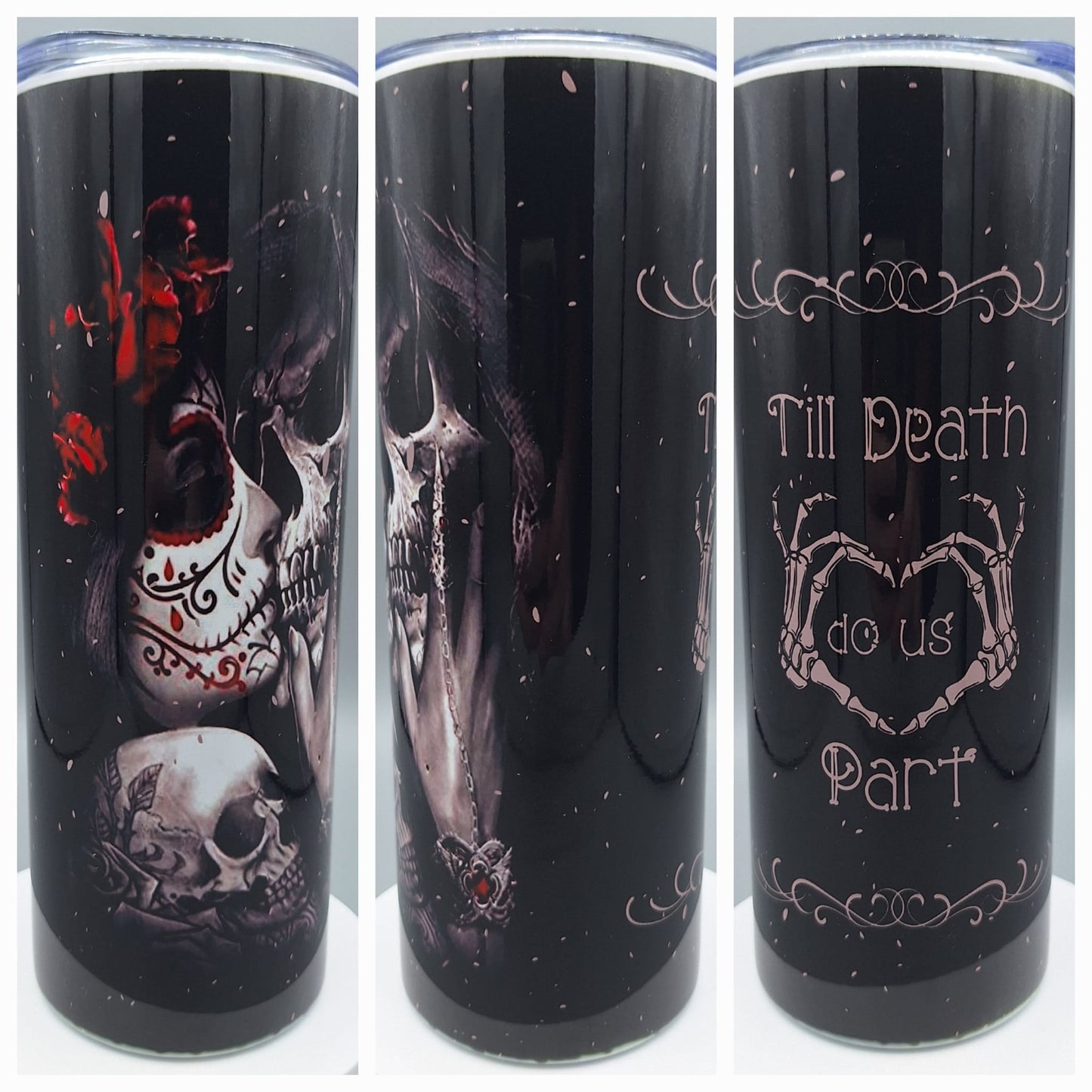 Doppelwandiger Edelstahl Tumbler 20oz – „Till Death Do Us Part“ Design