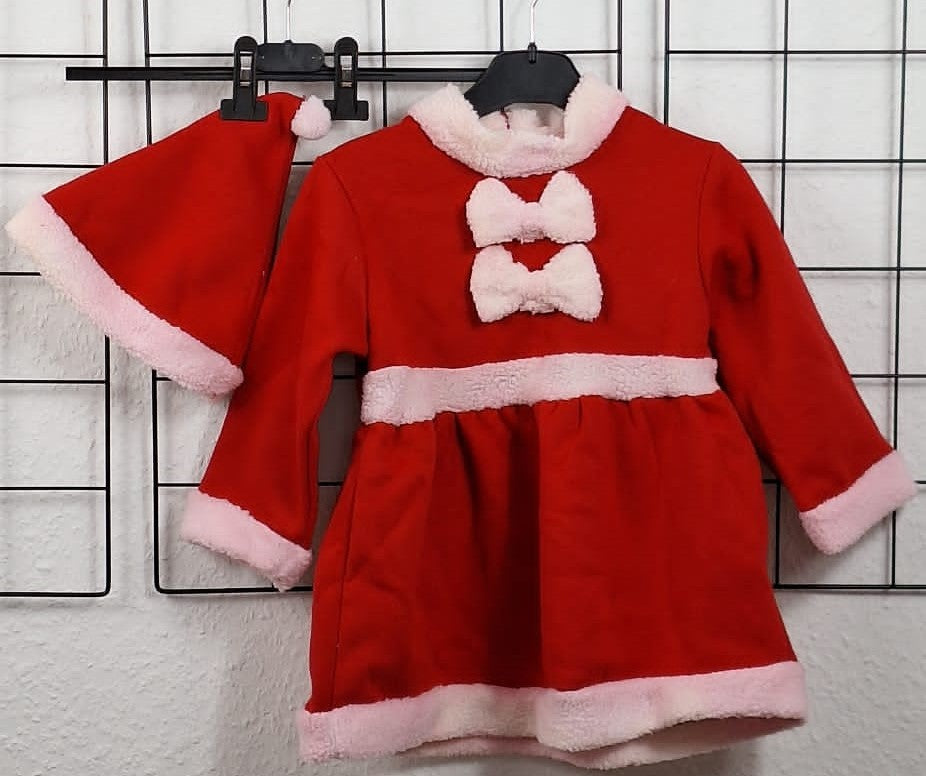 Baby Weihnachtskleid mit Mütze