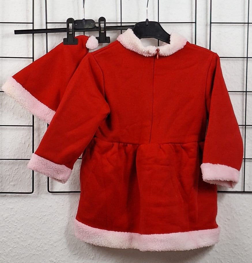 Baby Weihnachtskleid mit Mütze