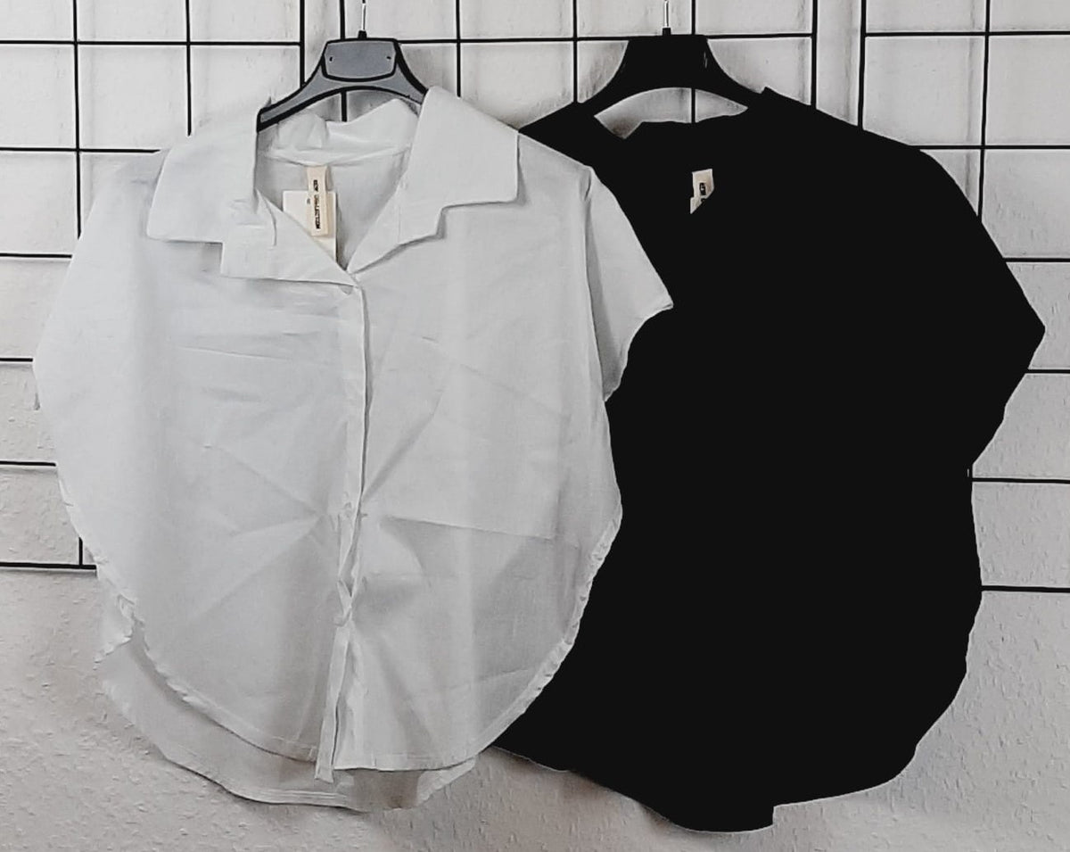 Bluseneinsatz in Weiß oder Schwarz mit Spitzenkragen – praktische Bluseneinlage für Damen, ideal unter Pullovern oder Shirts, eleganter Lagenlook ohne komplette Bluse