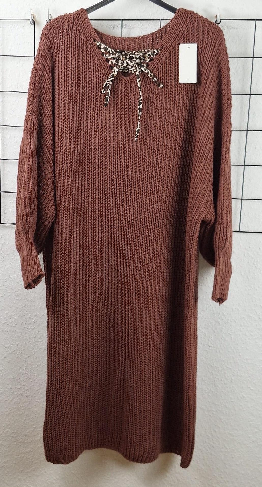 Langes Damen Strickkleid – Weicher Grobstrick, perfekte Passform für große Größen