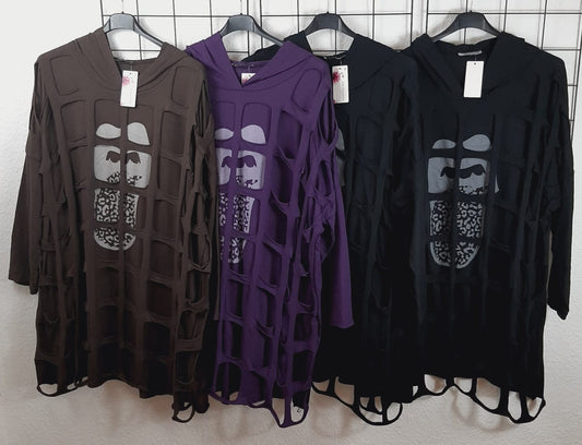 Lässig ausgefallener Hoodie "CUT OUTS"