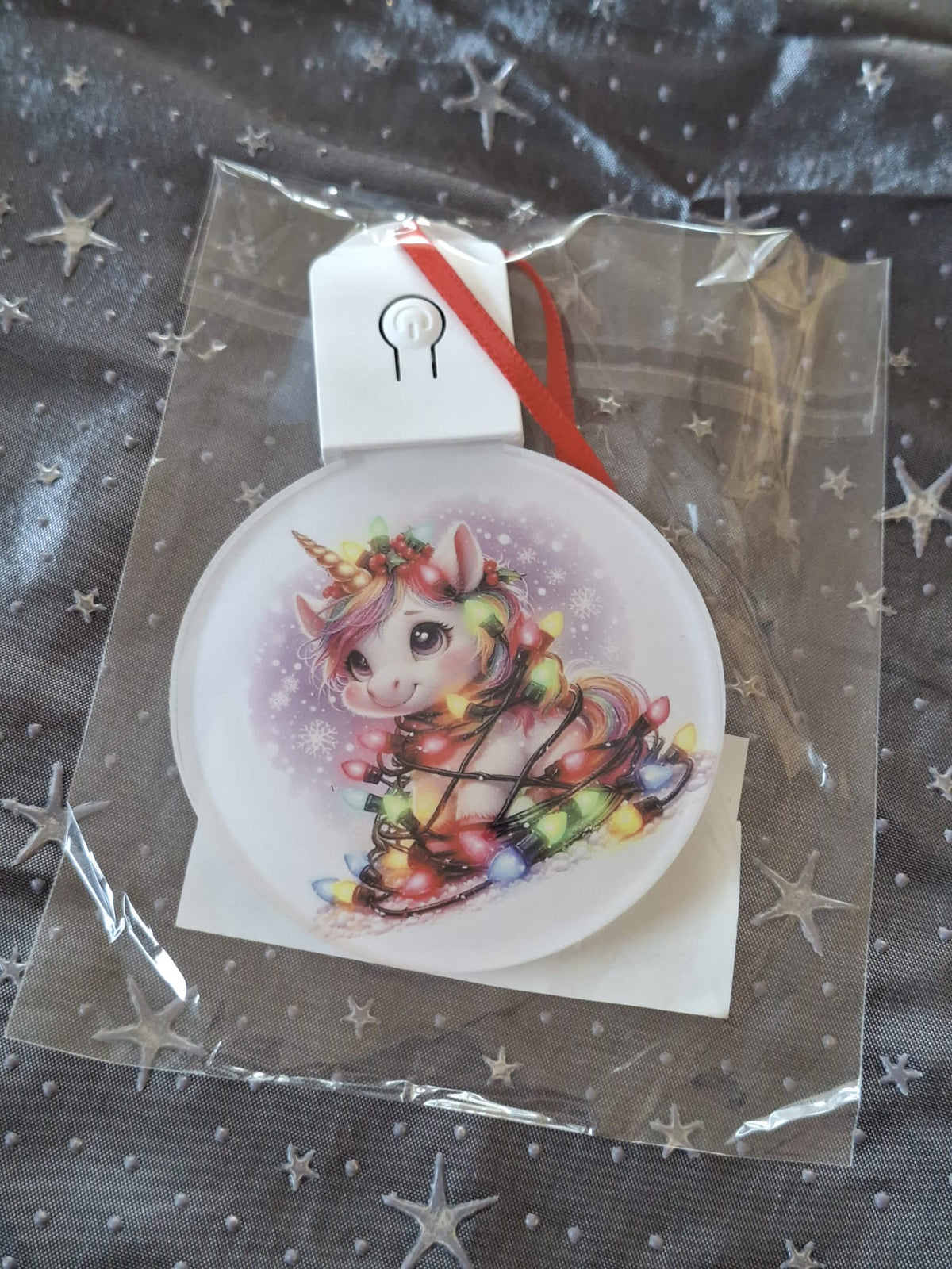 LED Weihnachtsornament mit Beleuchtung – sublimierter Dekorationsanhänger
