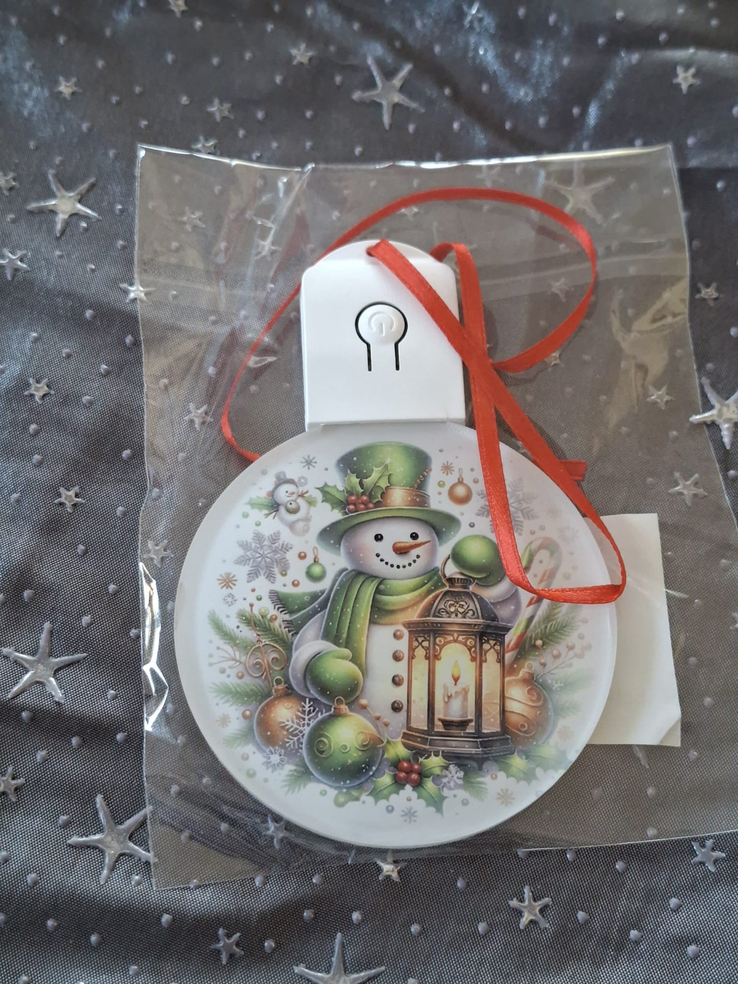 LED Weihnachtsornament mit Beleuchtung – sublimierter Dekorationsanhänger