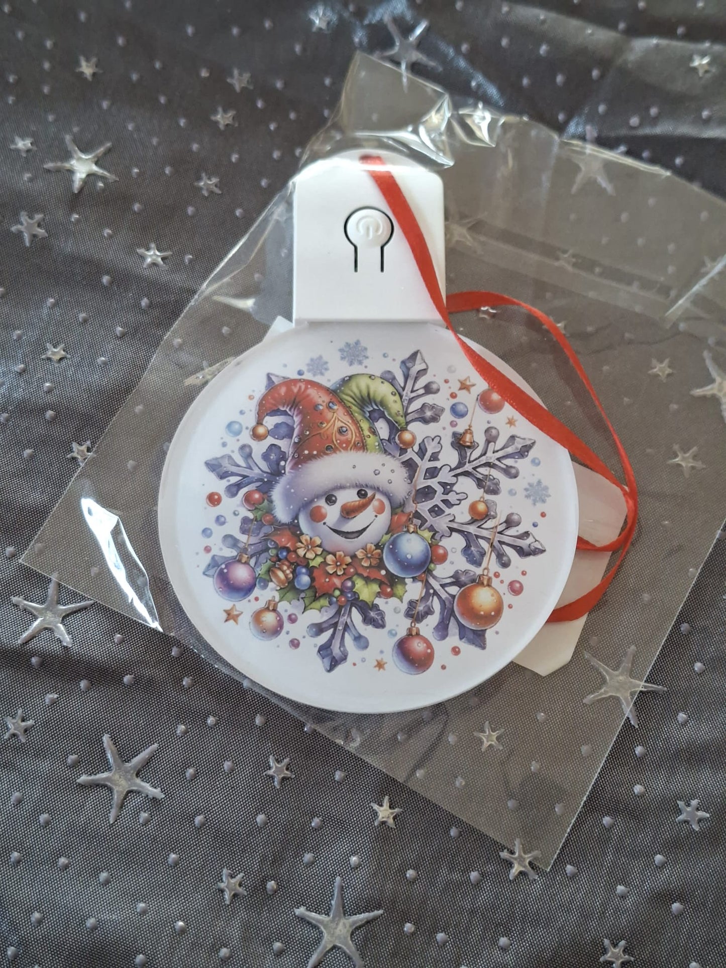 LED Weihnachtsornament mit Beleuchtung – sublimierter Dekorationsanhänger