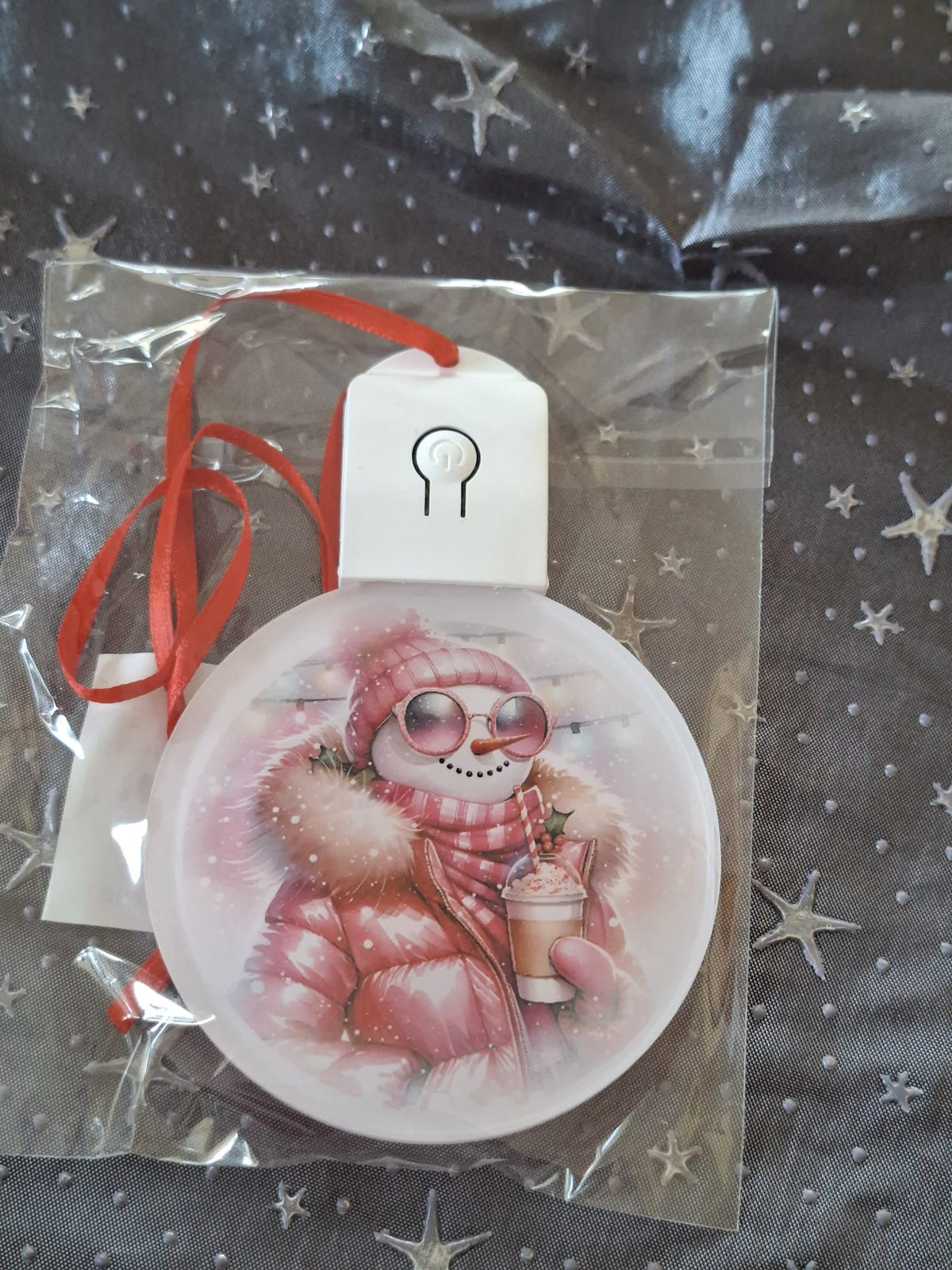 LED Weihnachtsornament mit Beleuchtung – sublimierter Dekorationsanhänger