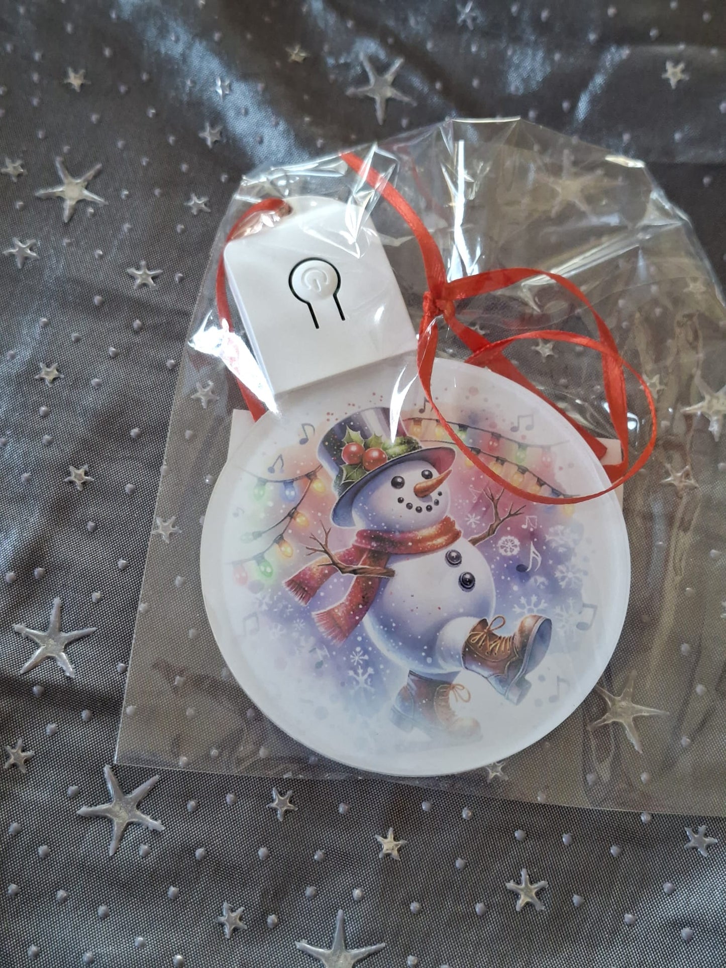 LED Weihnachtsornament mit Beleuchtung – sublimierter Dekorationsanhänger