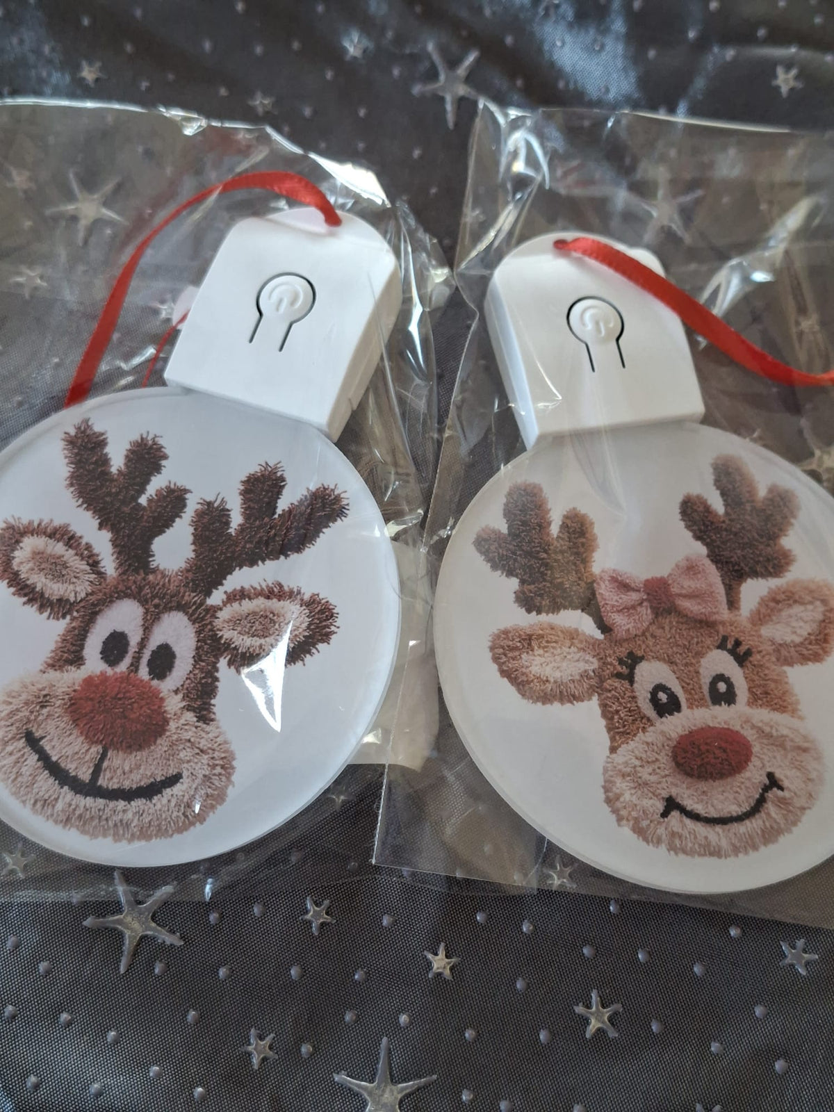 LED Weihnachtsornament mit Beleuchtung – sublimierter Dekorationsanhänger