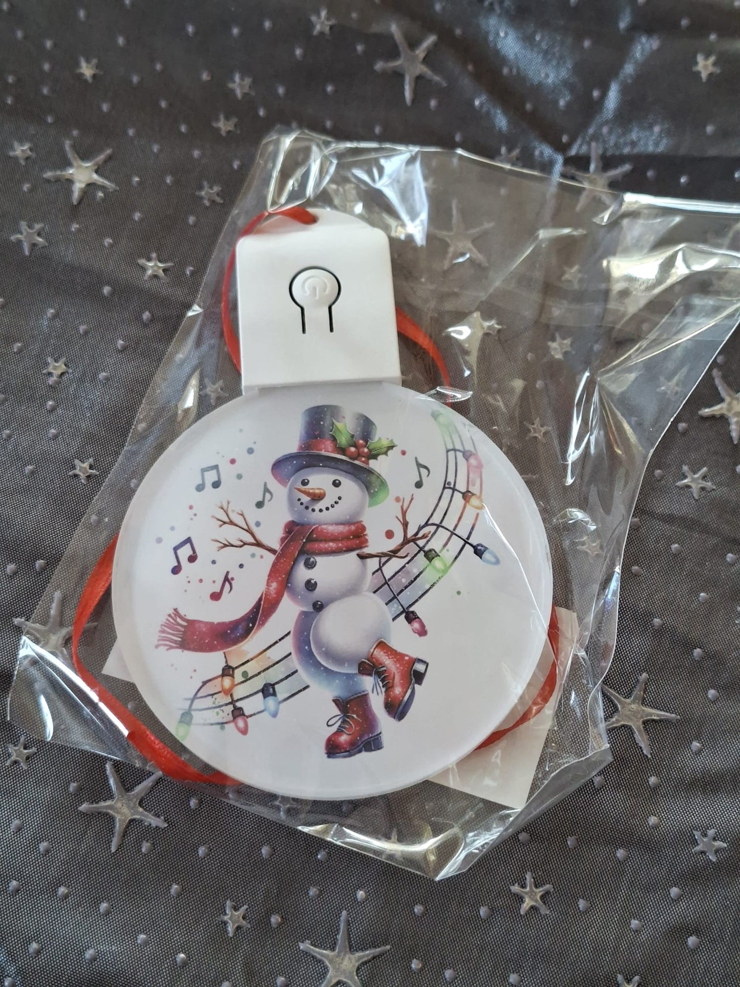 LED Weihnachtsornament mit Beleuchtung – sublimierter Dekorationsanhänger