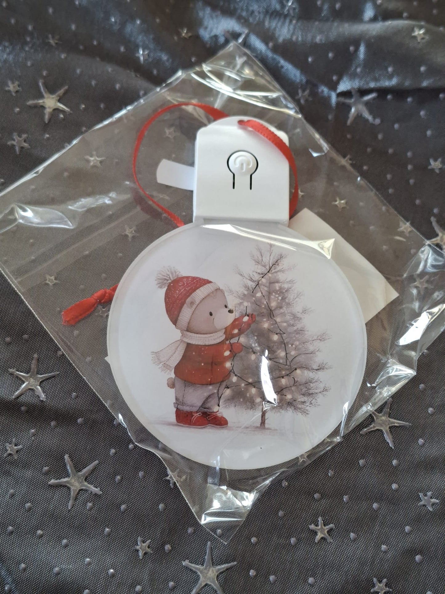 LED Weihnachtsornament mit Beleuchtung – sublimierter Dekorationsanhänger