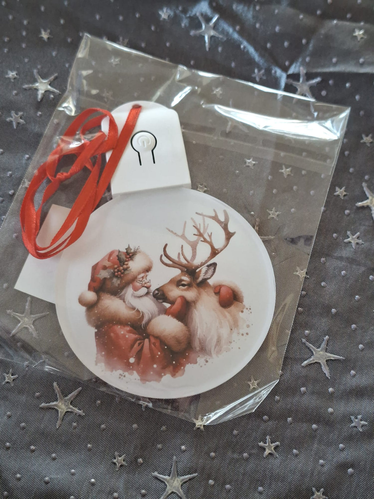 LED Weihnachtsornament mit Beleuchtung – sublimierter Dekorationsanhänger