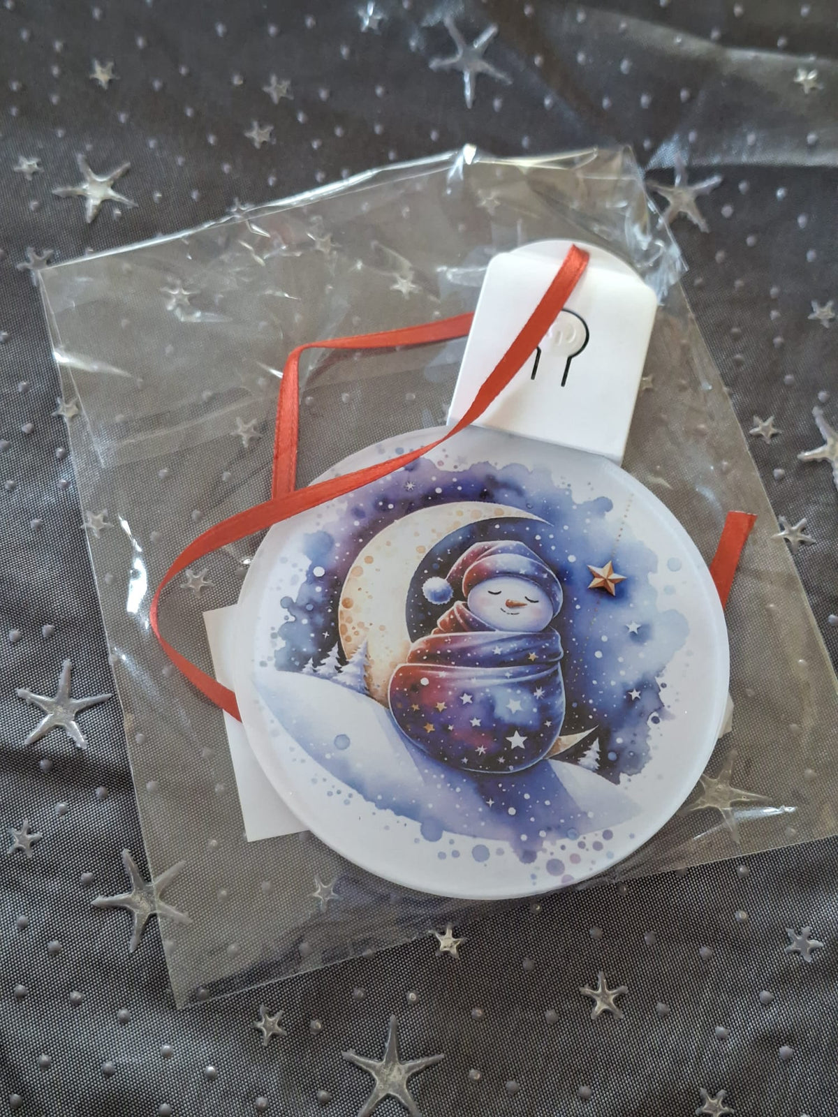 LED Weihnachtsornament mit Beleuchtung – sublimierter Dekorationsanhänger
