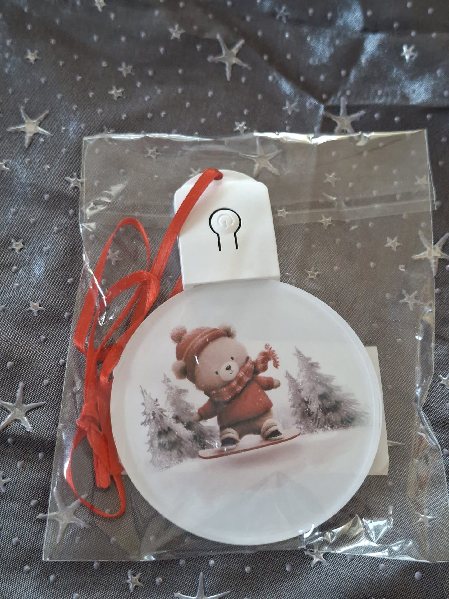 LED Weihnachtsornament mit Beleuchtung – sublimierter Dekorationsanhänger