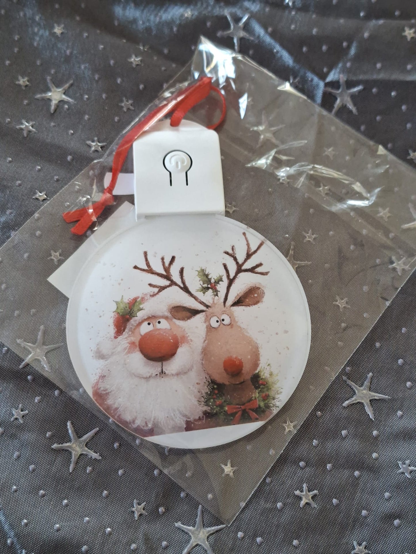 LED Weihnachtsornament mit Beleuchtung – sublimierter Dekorationsanhänger