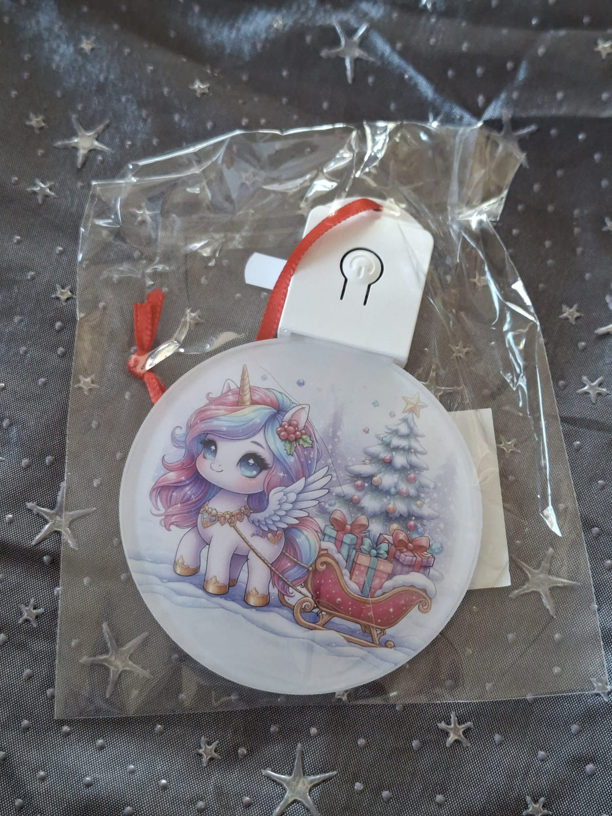 LED Weihnachtsornament mit Beleuchtung – sublimierter Dekorationsanhänger