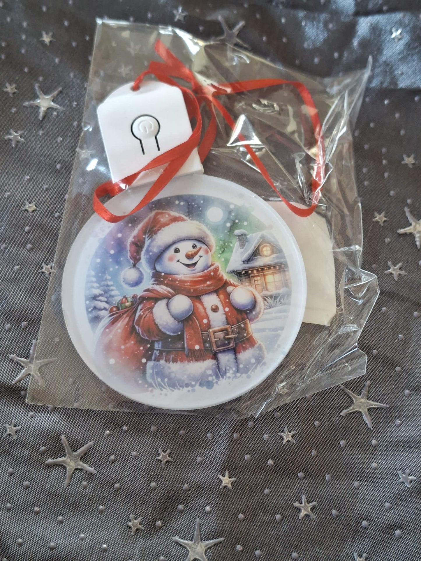 LED Weihnachtsornament mit Beleuchtung – sublimierter Dekorationsanhänger