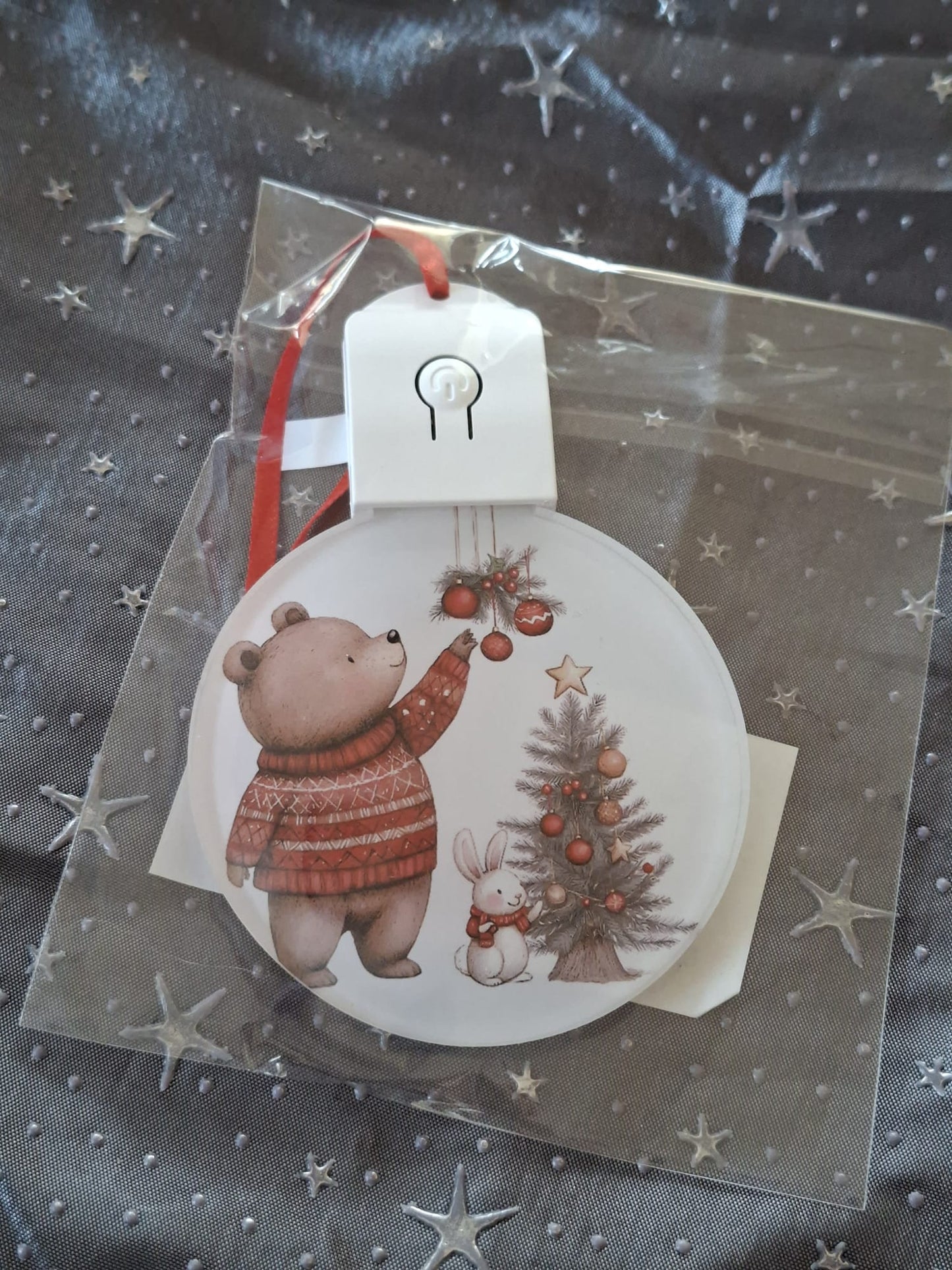 LED Weihnachtsornament mit Beleuchtung – sublimierter Dekorationsanhänger