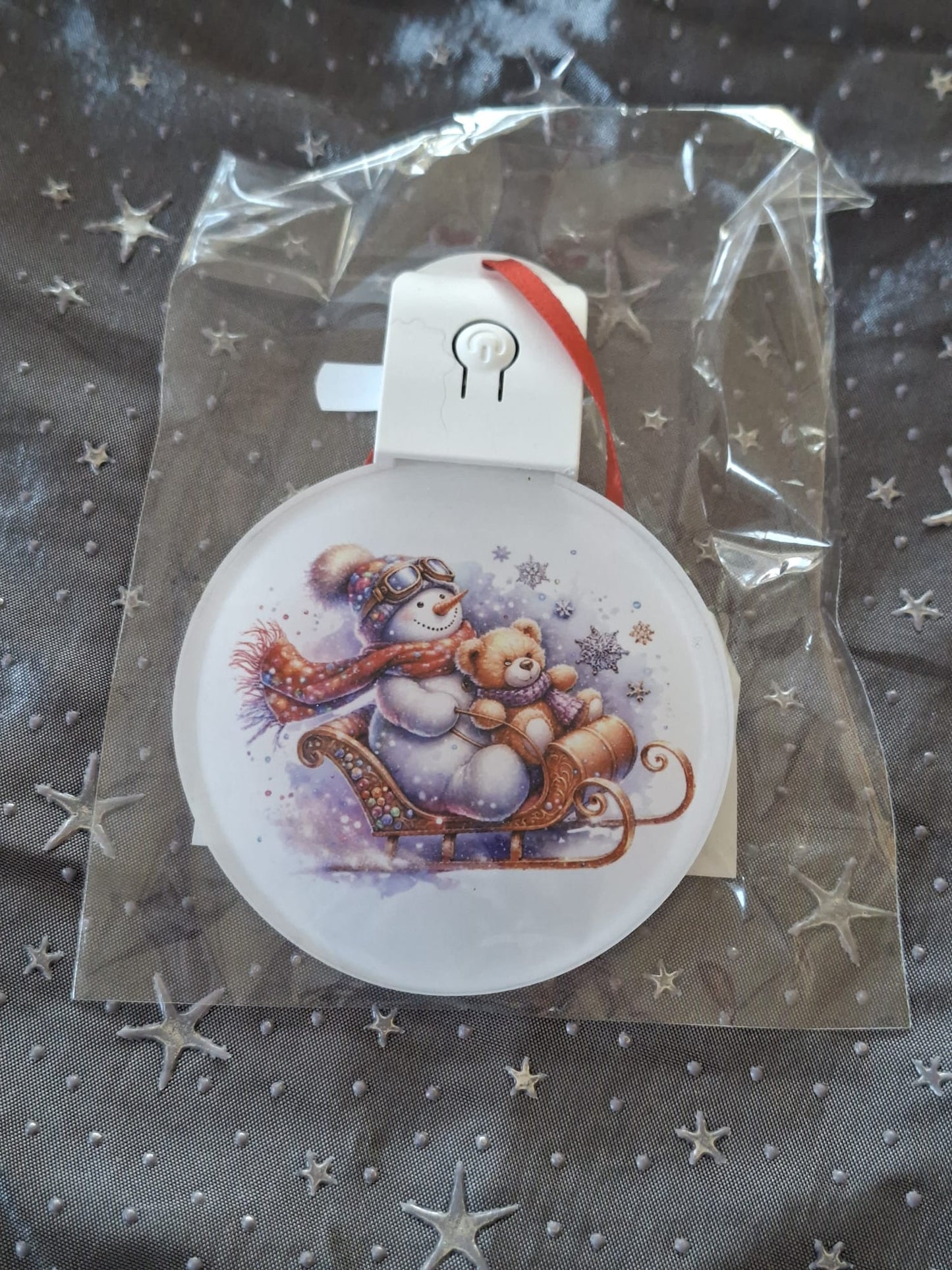 LED Weihnachtsornament mit Beleuchtung – sublimierter Dekorationsanhänger