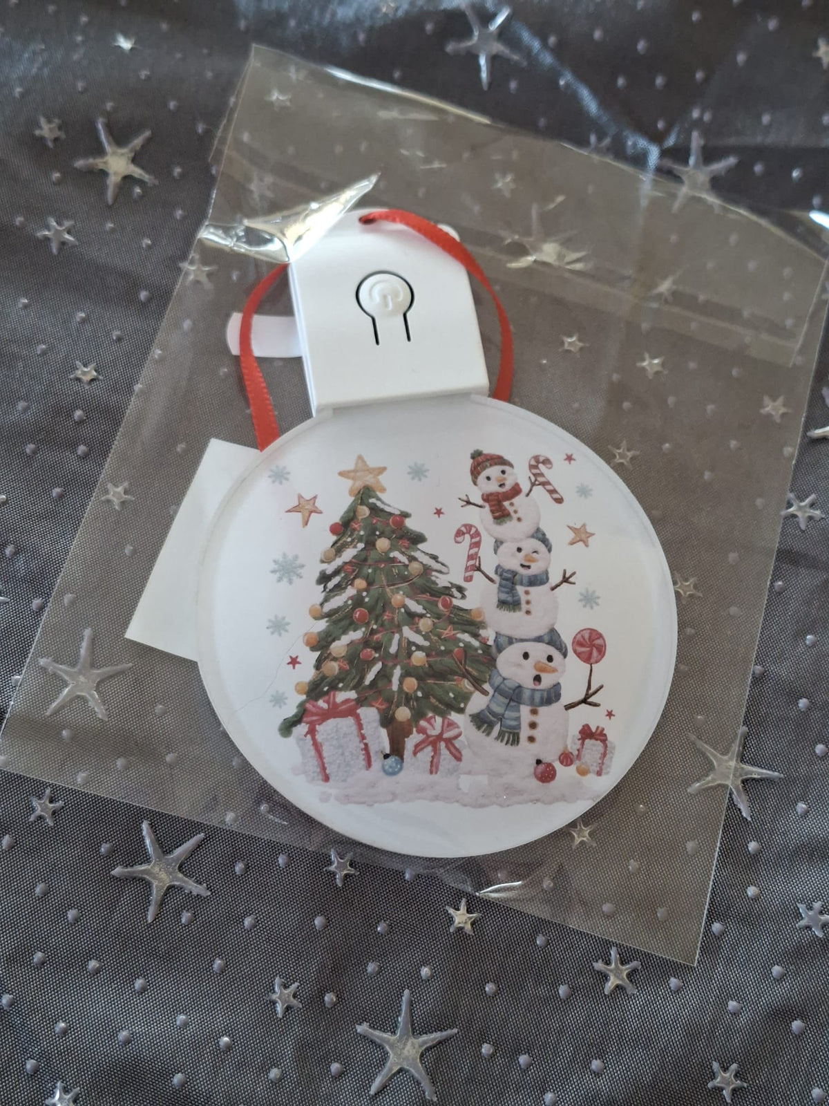 LED Weihnachtsornament mit Beleuchtung – sublimierter Dekorationsanhänger