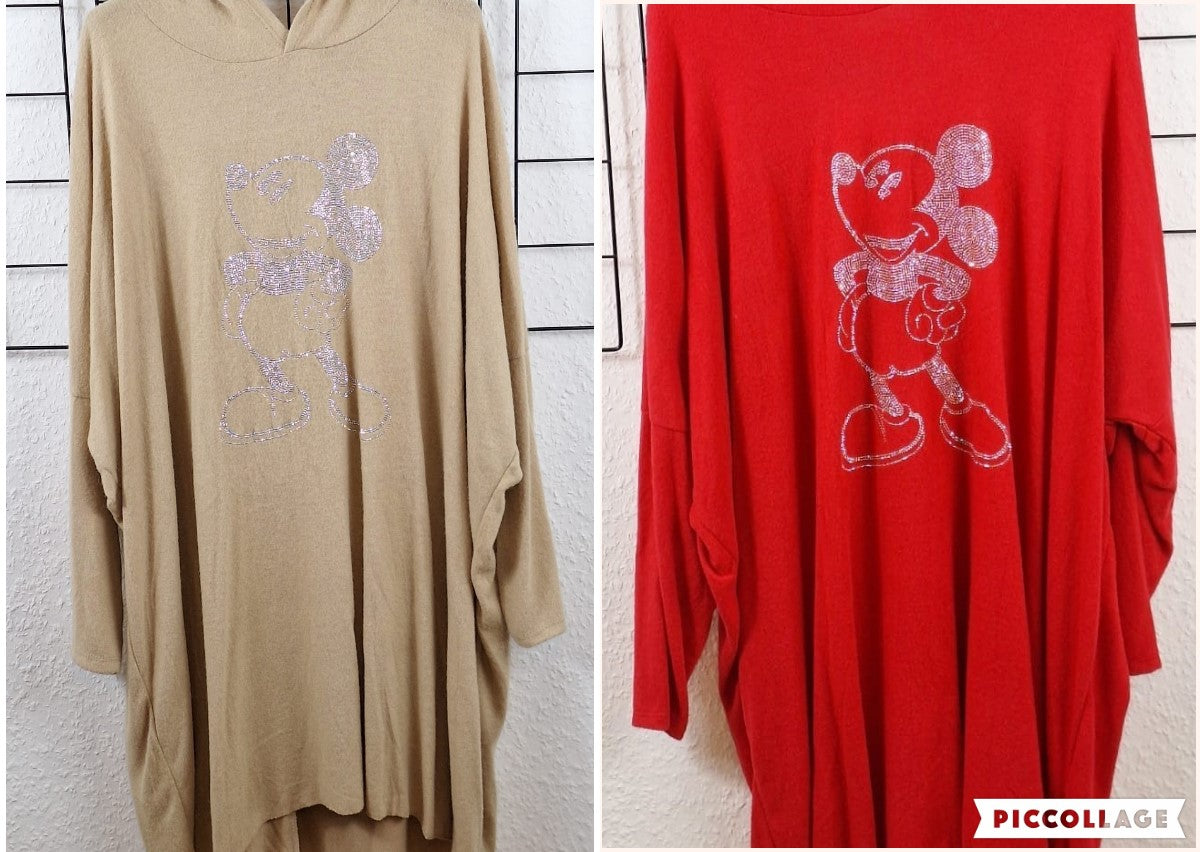 Damen Hoodie im Oversize-Schnitt mit Motiv in großen Größen